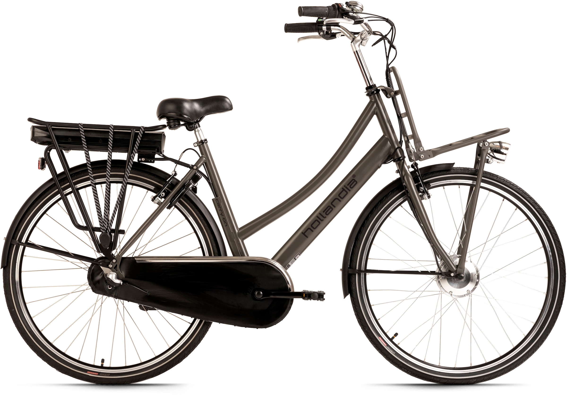 Hollandia E-Bike »Carry On«, 3 Gang, Shimano, Nexus, Frontmotor 250 W, Pedelec, Elektrofahrrad für Damen, Cityrad