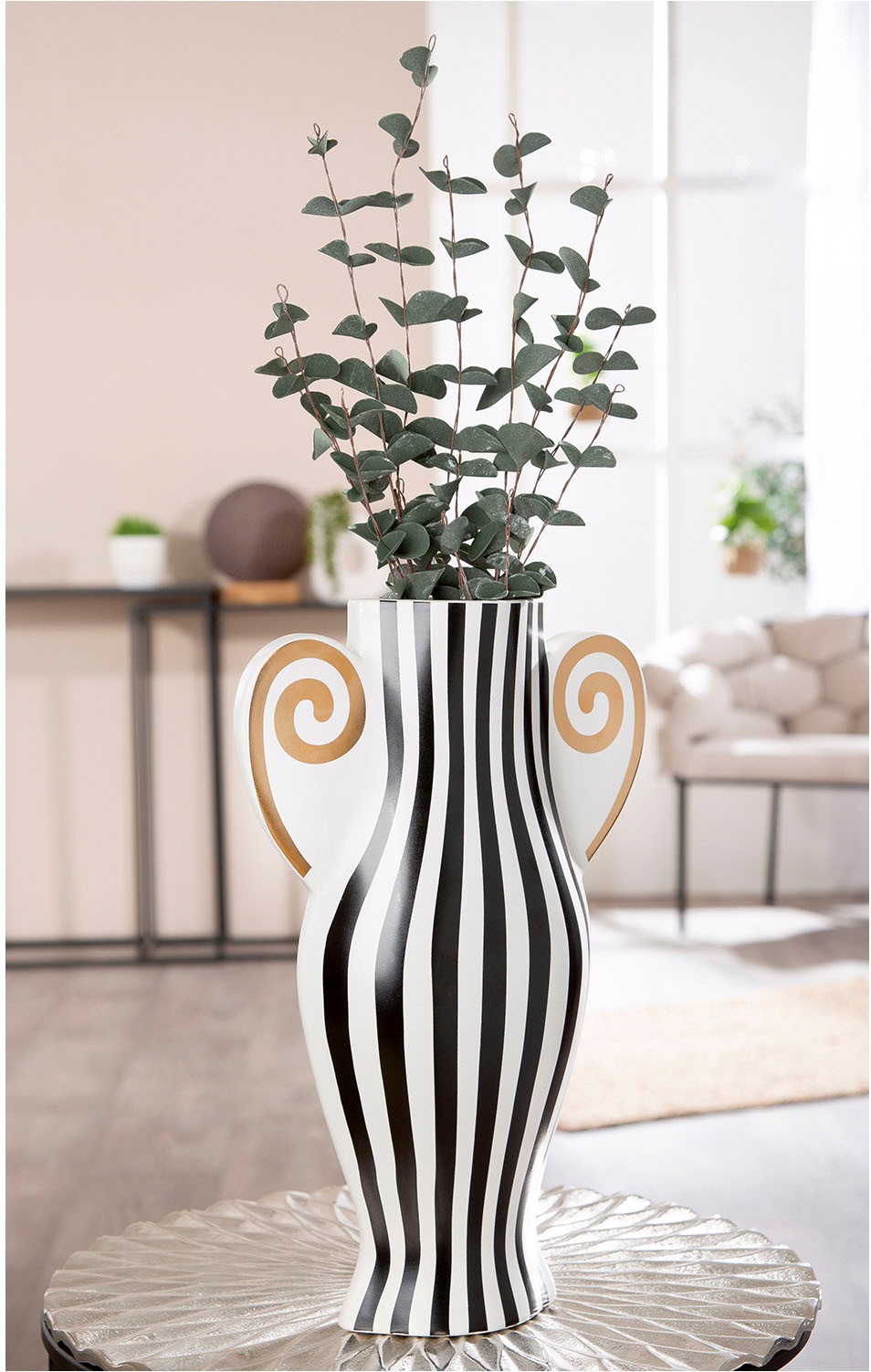 GILDE Tischvase "Vase Anphora weiß H. 36 cm", (1 St.) günstig online kaufen
