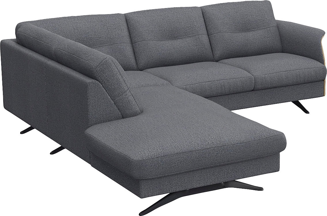 FLEXLUX Ecksofa »Glow, super bequem durch hochwertigem Sitzaufbau mit Federkern, L-Form«, Modernes skandinavisches Design