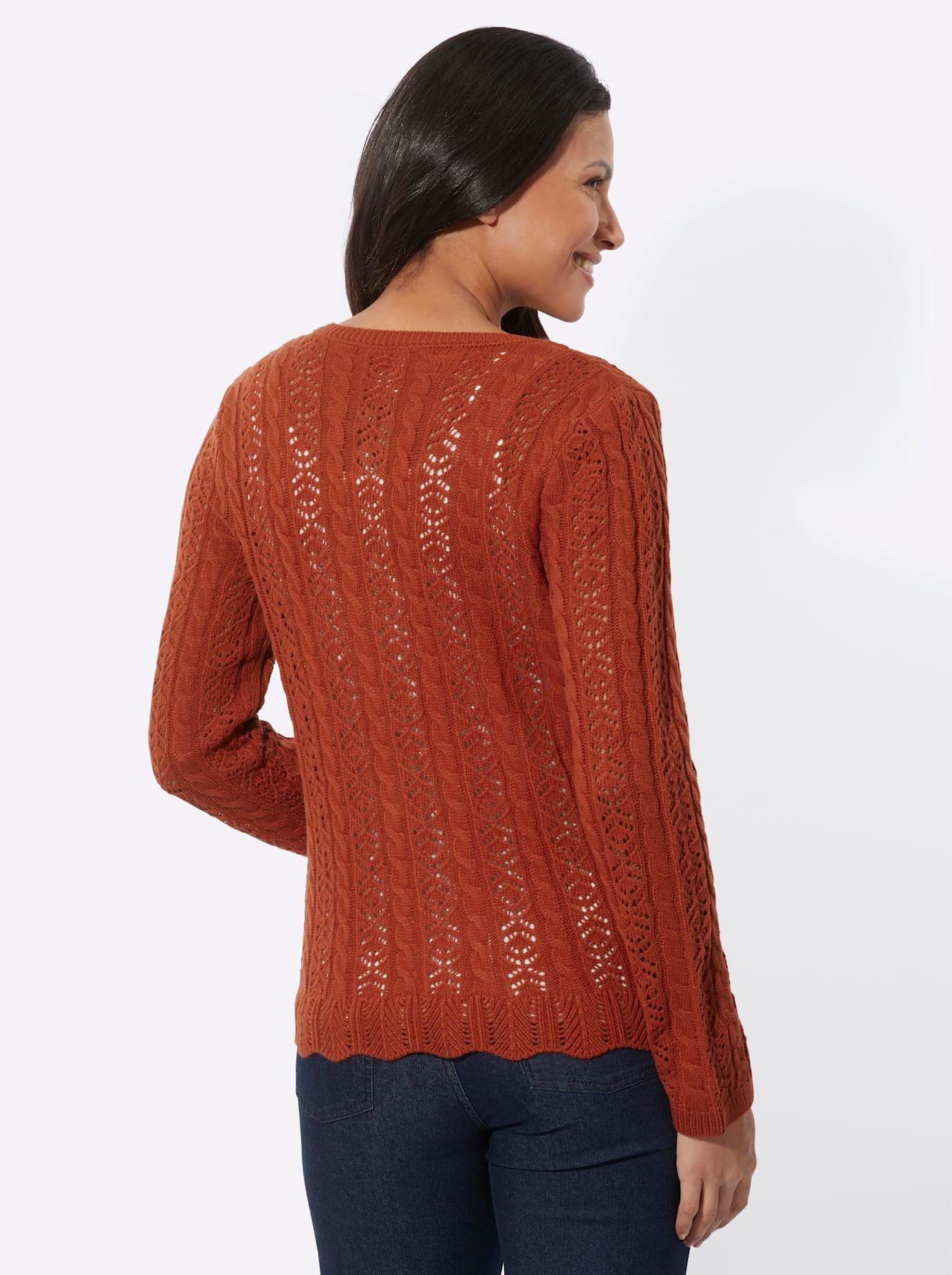 Classic Basics Ajourstrickjacke