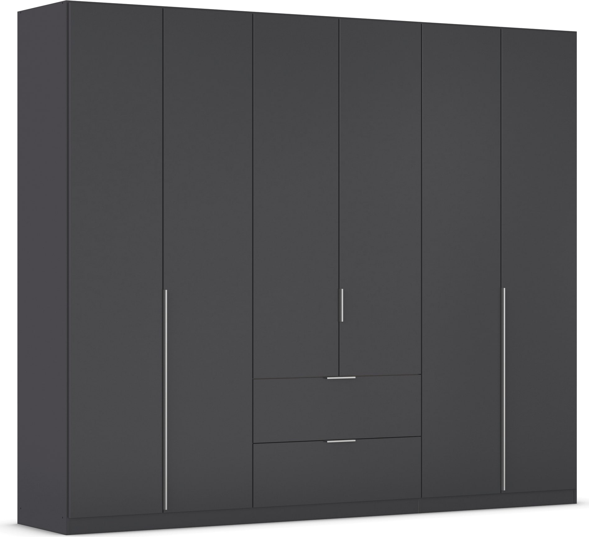OTTO home Drehtürenschrank "Kleiderschrank Schrank Garderobe AGORDO mit Dekor- oder Hochglanzfront" in zwei Griff-Farben, Breite 271 cm, mit Außenschubkästen, Serie in 7 Breiten und 2 Höhen MADE IN GERMANY
