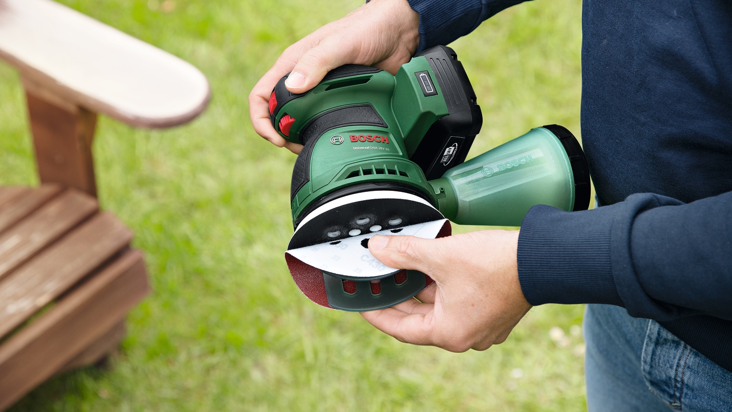 Bosch Home & Garden Akku-Exzenterschleifer »»UniversalOrbit 18V-20««, ohne Akku, ohne Ladegerät