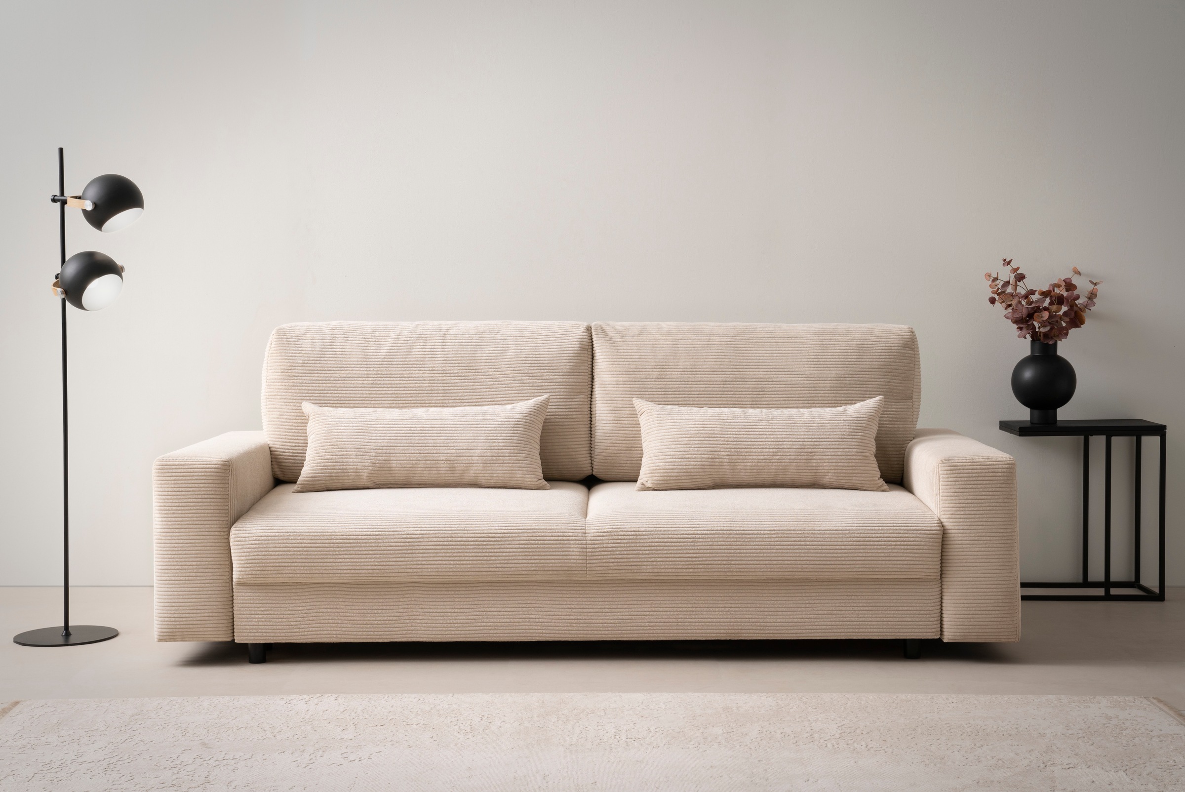 LeGer Home by Lena Gercke Schlafsofa »Imoga, Polster mit Schlaffunktion, 3-Sitzer Sofa, Couch mit Bettkasten«, in modernen Farben und Stoffen, Bettfunktion, Liegefläche: 200x150 cm