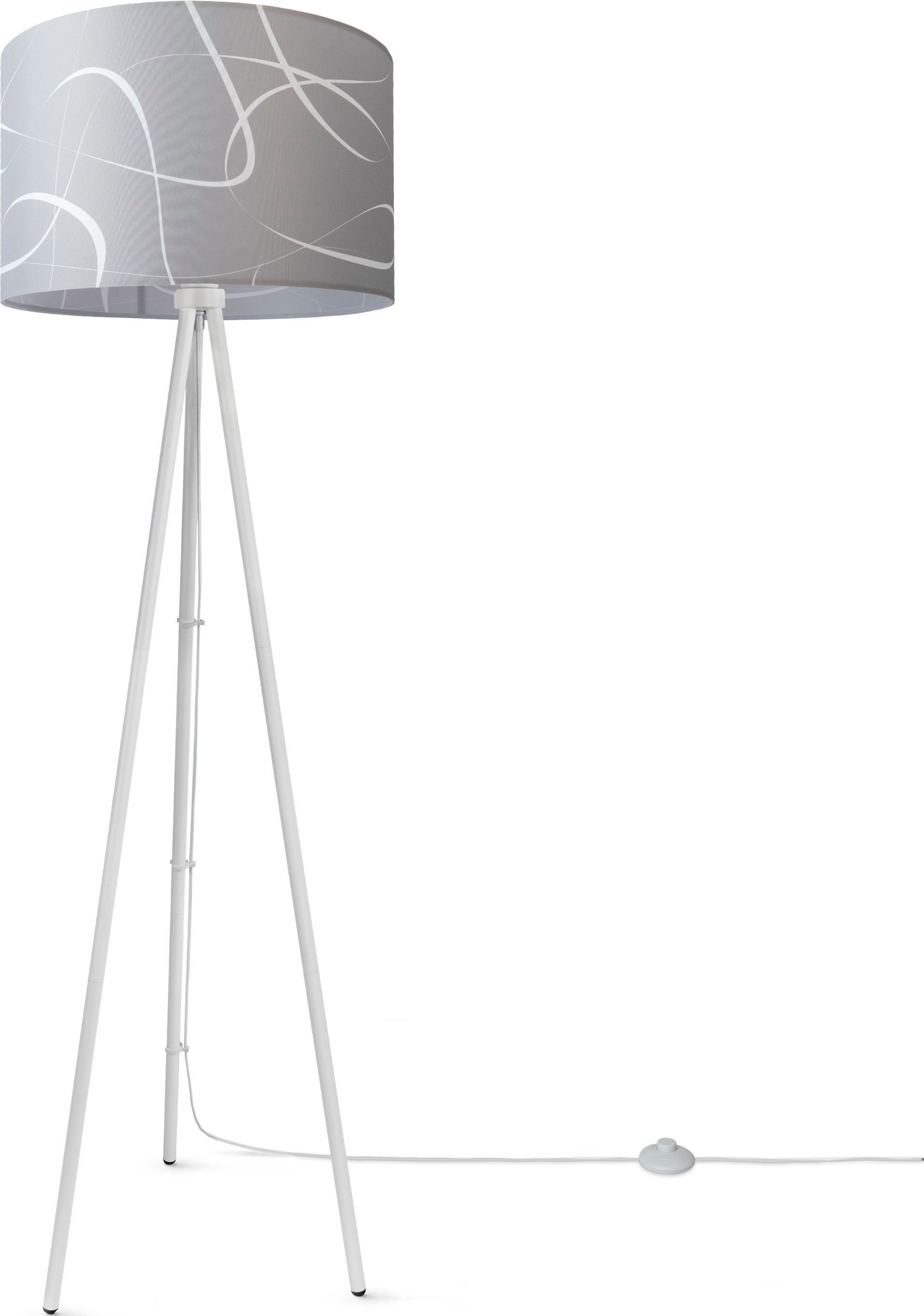 Paco Home Stehlampe »Trina Tribal«, Leuchtmittel E27 | ohne Leuchtmittel, Stehlampe Dreibein Mit Lampenschirm Stoff Stativ Modern Vintage Uni
