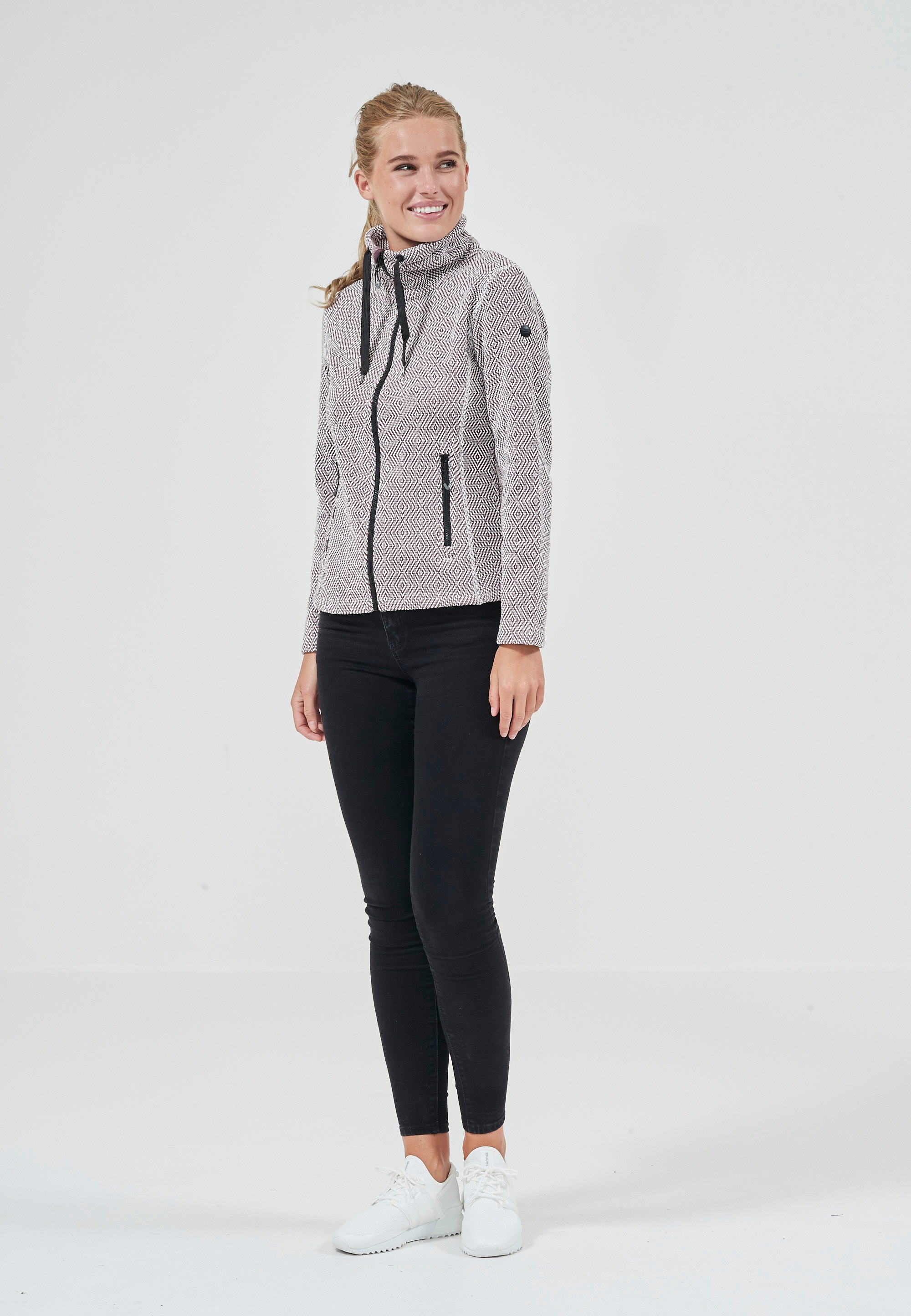 WEATHER REPORT Fleecejacke »FREIDA«, mit hohem Stehkragen