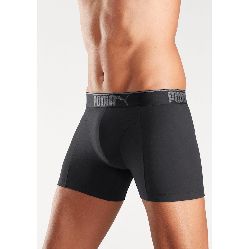 PUMA Boxershorts »Lifestyle Sueded Cotton Boxer 3P«, (Packung, 3 St.)