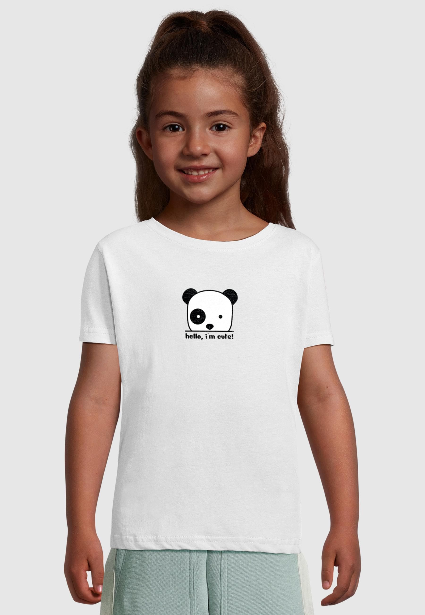 Merchcode T-Shirt »Merchcode Girls Hello I'm Cute - T-Shirt«, (1 tlg.)