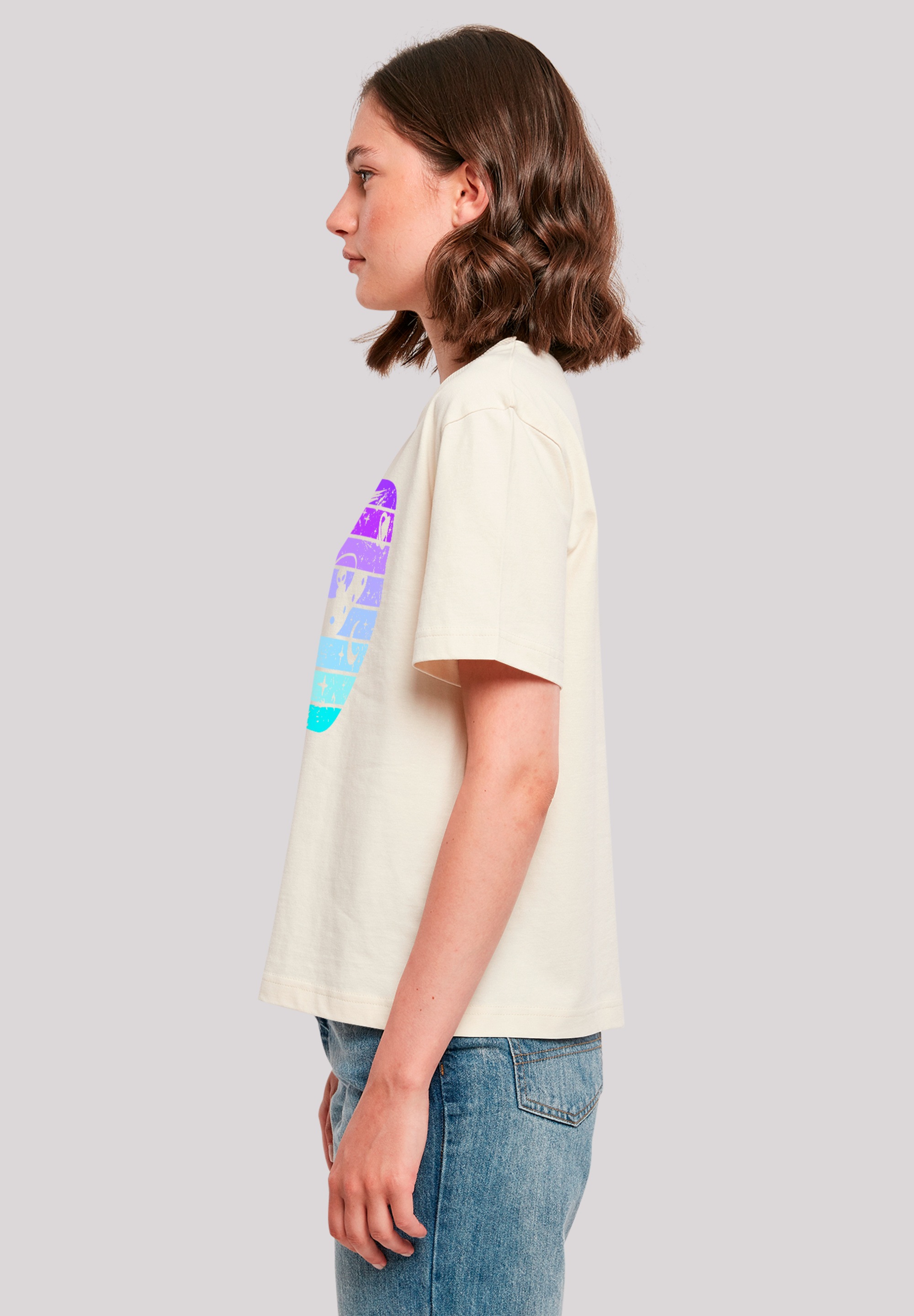 F4NT4STIC T-Shirt »Retro Alien Weltraum Sonnenuntergang«, Premium Qualität