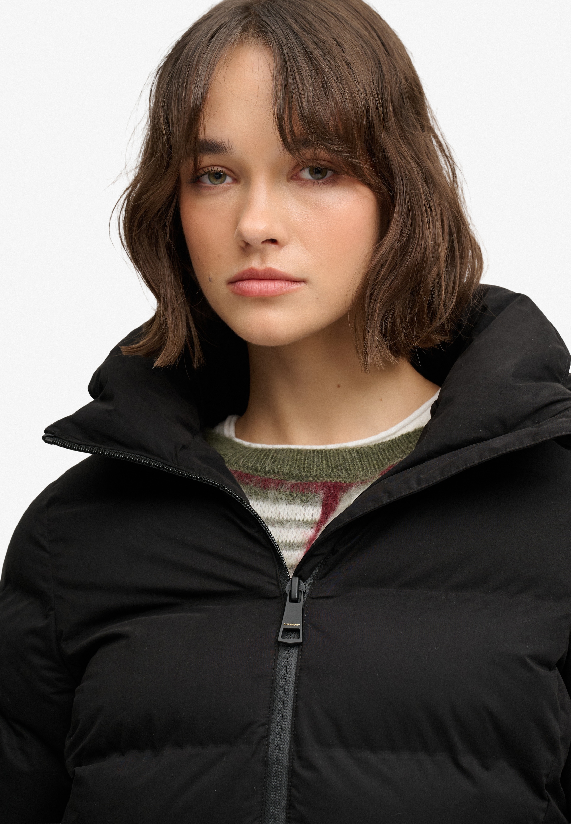 Superdry Steppjacke »CITY LONGLINE MICROFIBRE JKT« Kunstfaser, relaxed fit