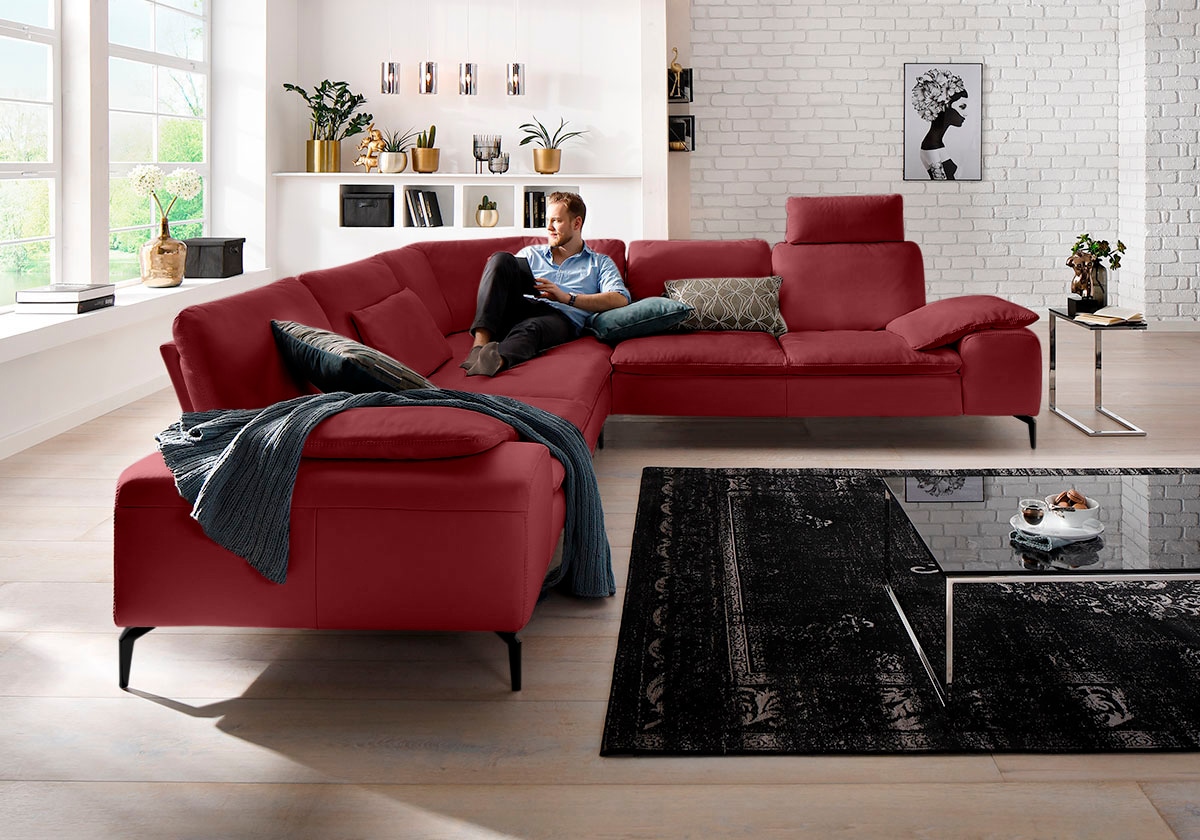 W.SCHILLIG Ecksofa "valentinoo, Designsofa, elegant und bequem, L-Form", (S günstig online kaufen