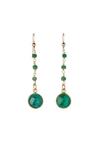 Gemshine Paar Ohrhänger »tiefgrüne Smaragd Edelstein Tropfen« kaufen