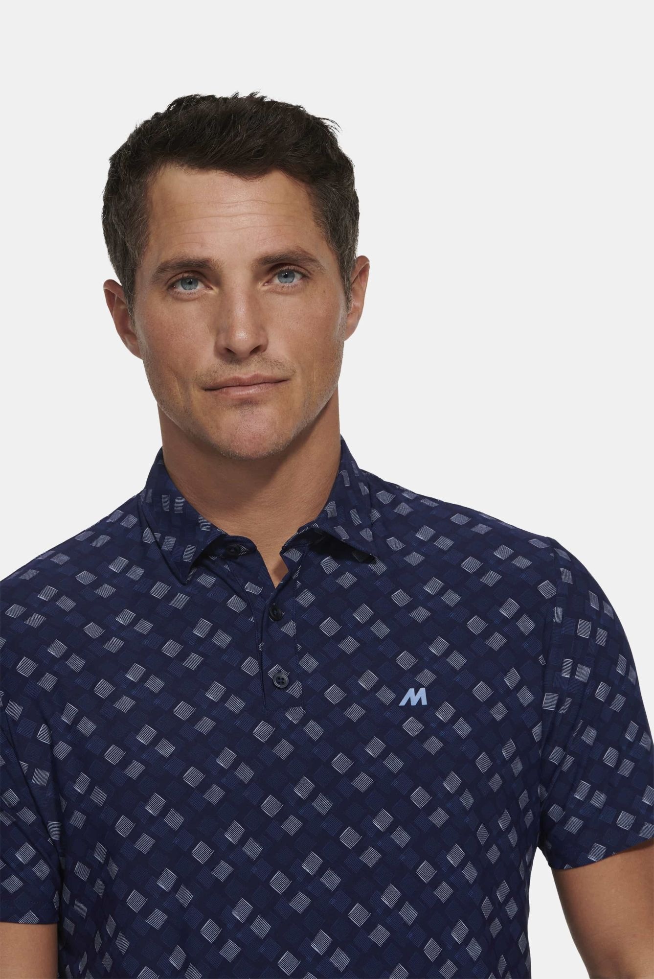 T-Shirt MEYER "Phil", Herren, Gr. 3XL, blau (navy), 90% Polyamid, 10% Elasthan, bedruckt, regular fit, V-Ausschnitt, runder Abschluss, Shirts T-Shirt, ist atmungsaktiv und pflegeleicht 3
