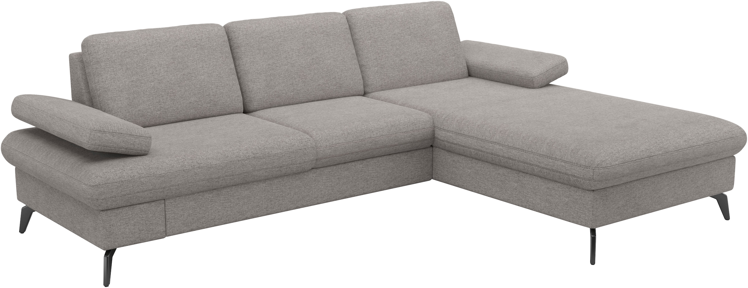 sit&more Ecksofa »Morris Jubi L-Form«, inkl. Armteilfunktion und 1 Zierkissen, wahlweise mit Bettfunktion