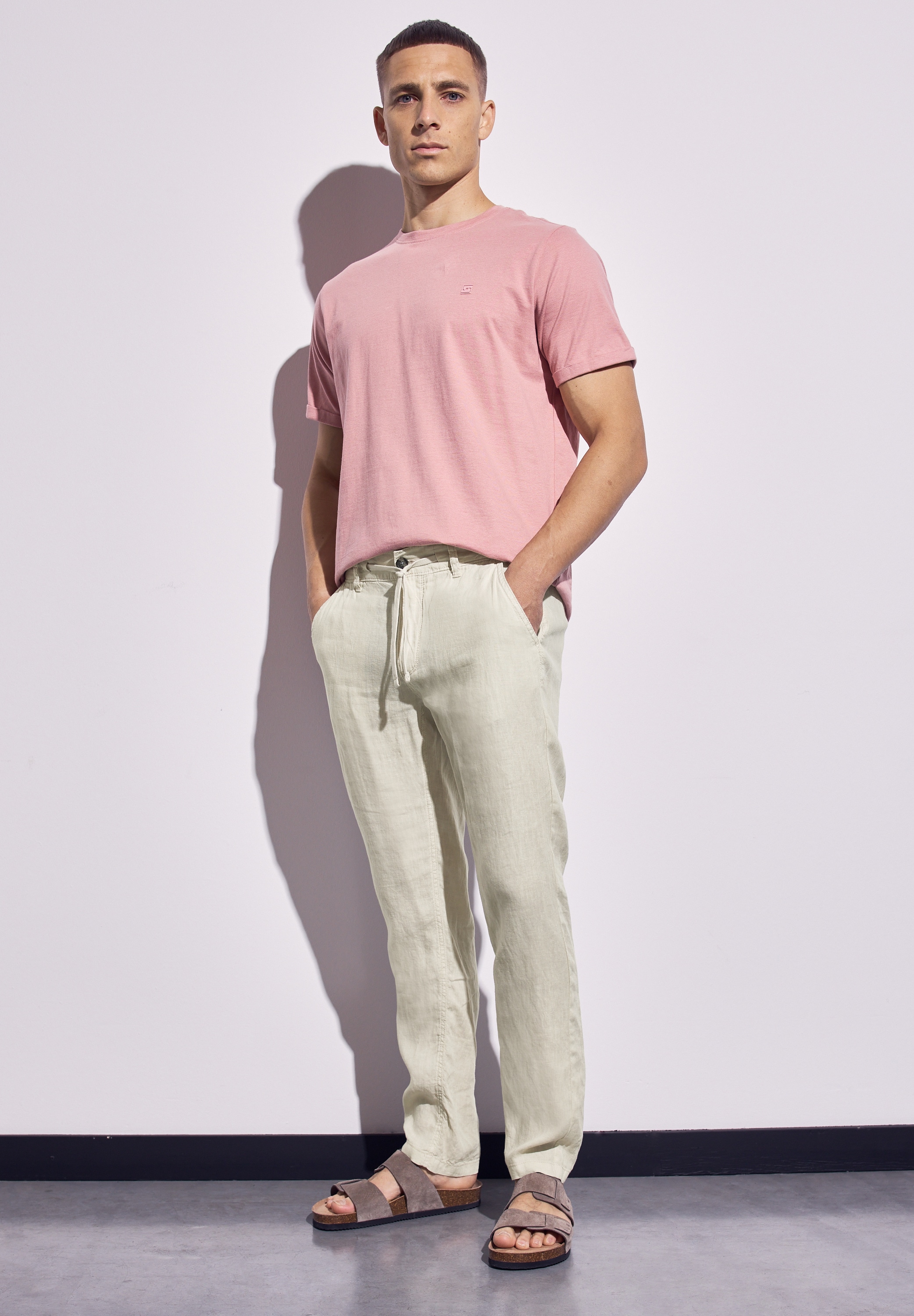 STREET ONE MEN Chinohose, Elastikbund mit Tunnelzug