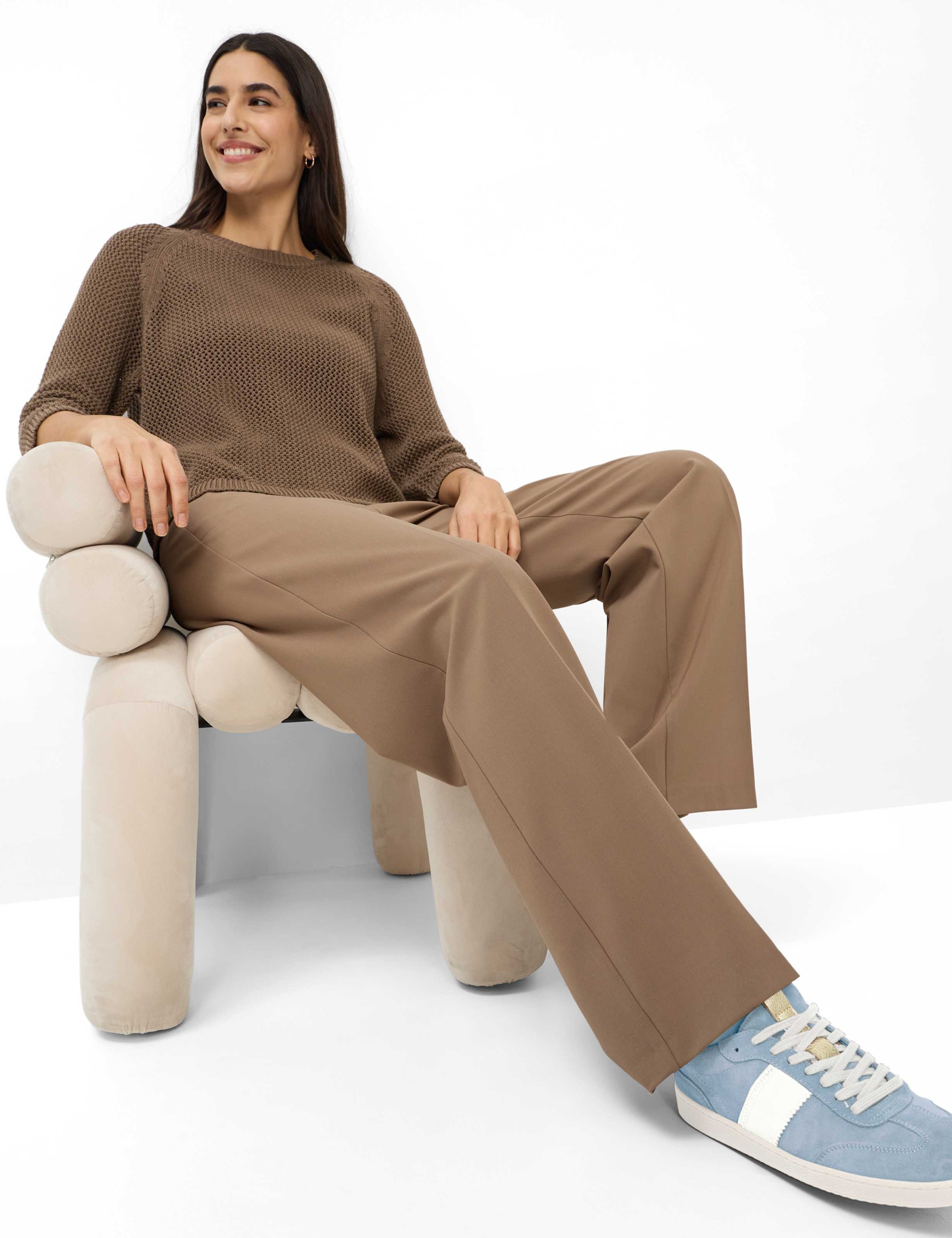 BRAX MAINE Pantalon Femme Marron Clair 42 3