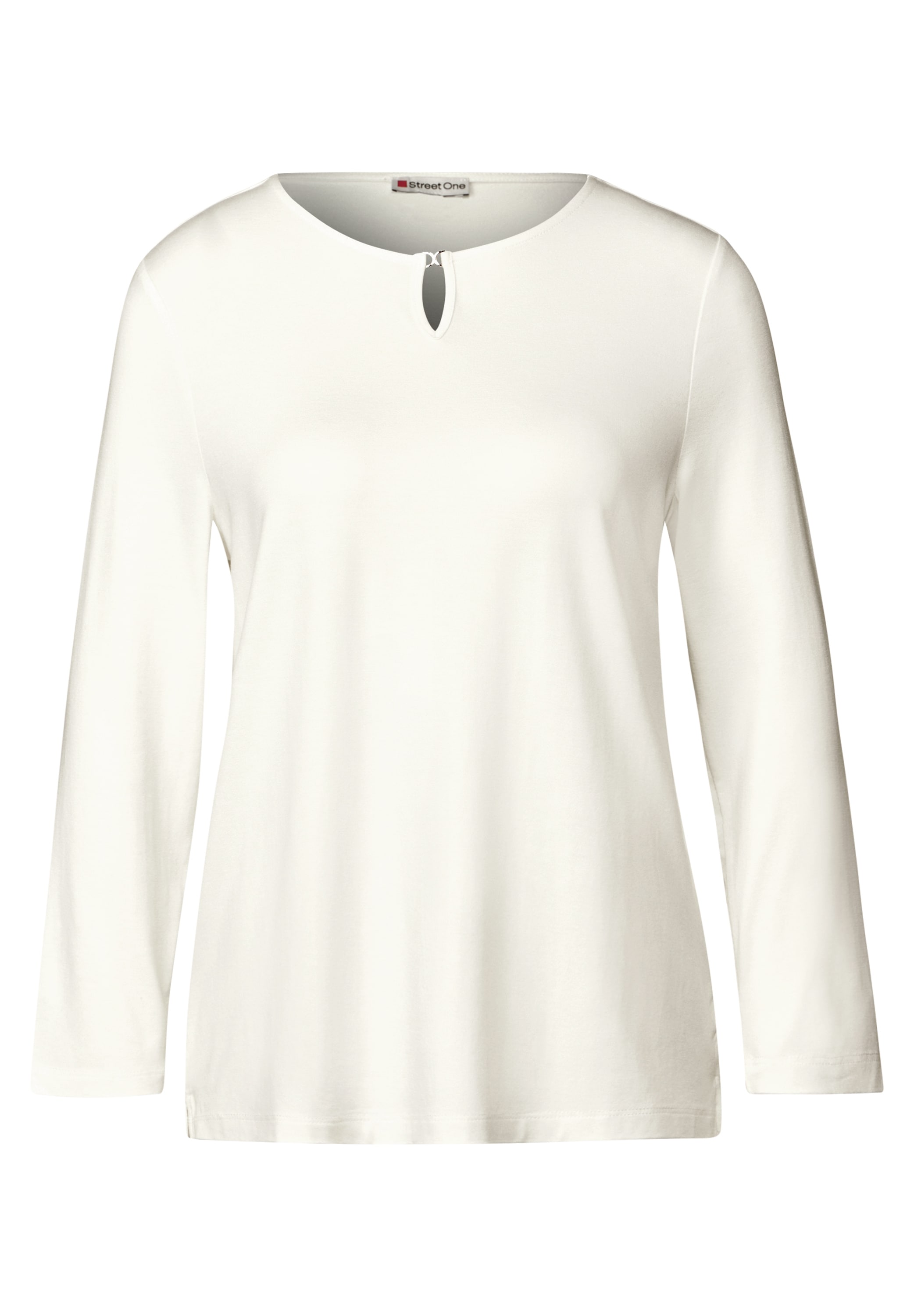 STREET ONE Rundhalsshirt, aus strecthigem Viskosematerial