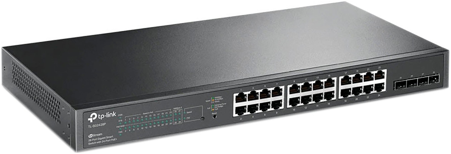 Netzwerk-Switch »Omada TL-SG2428P 24-Port Gigabit PoE+ L2 Smart Switch 4xSFP«