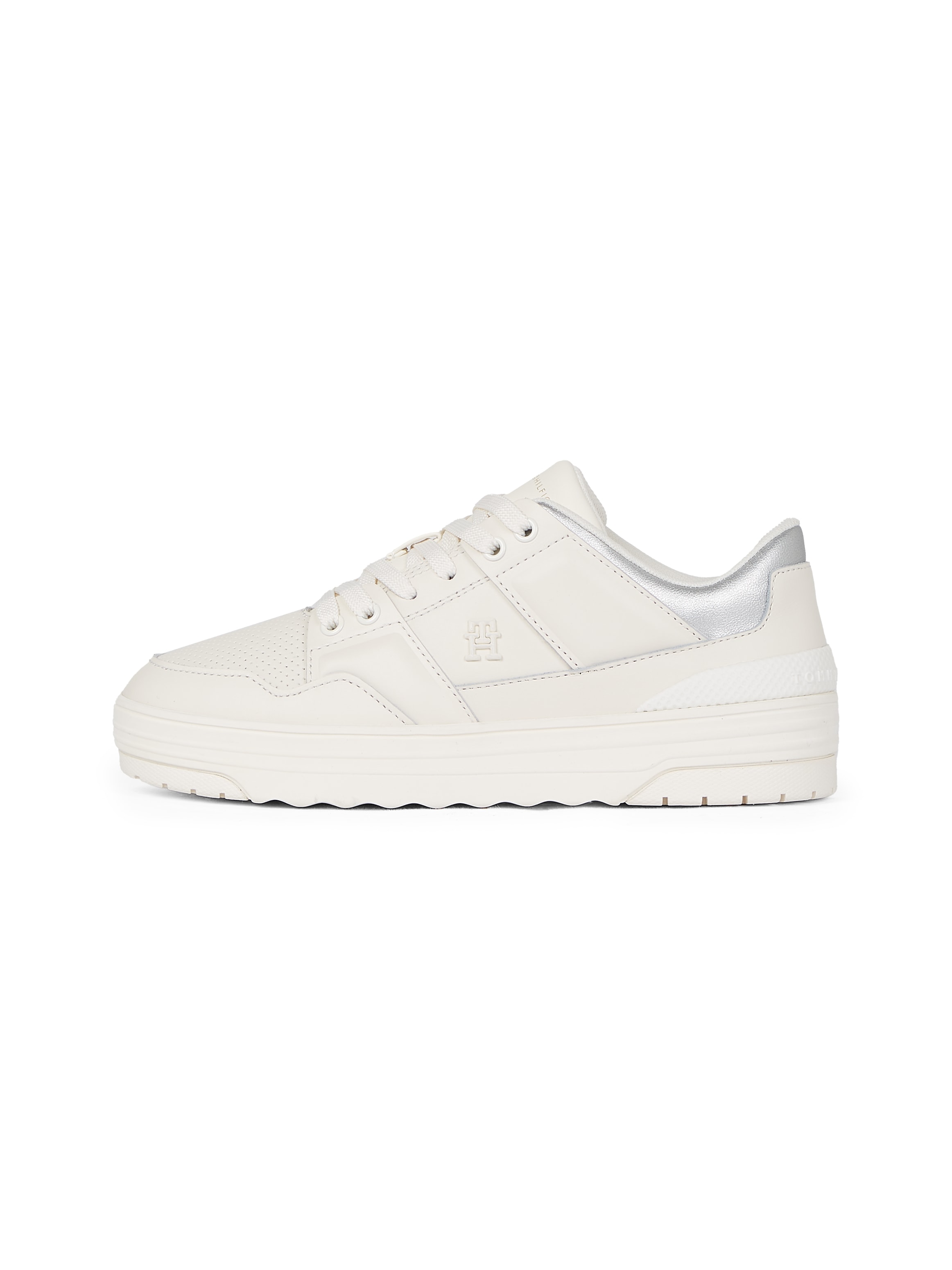 Tommy Hilfiger Plateausneaker »FEMININE BASKET SNEAKER«, Schnürschuh, Halbschuh, Freizeitschuh mit gepolstertem Schaftrand