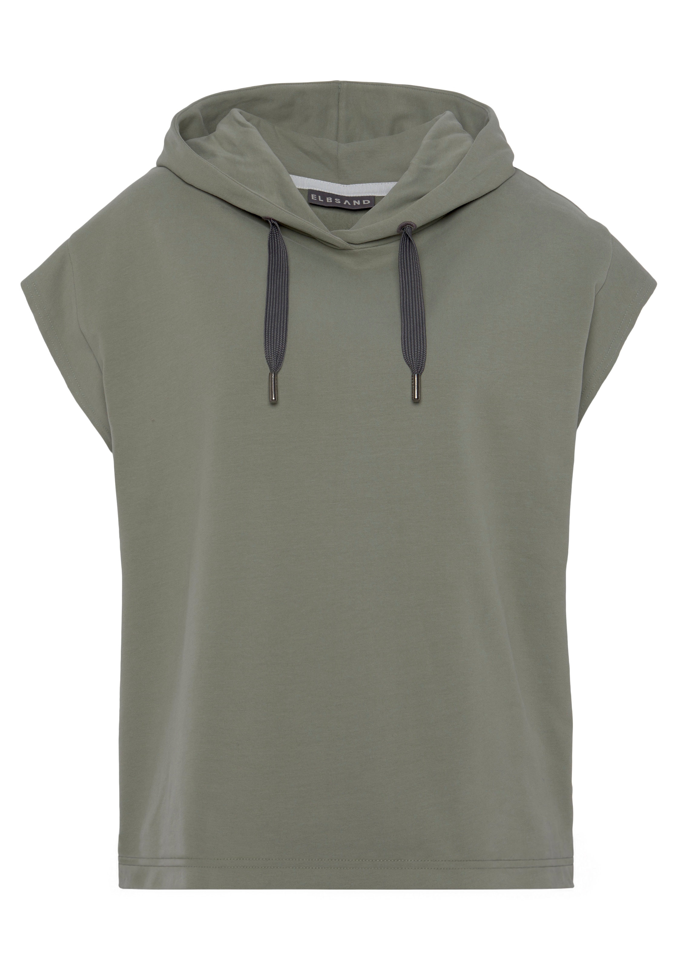Sweat à Capuche Manches Courtes Elbsand Catia Khaki XL 4