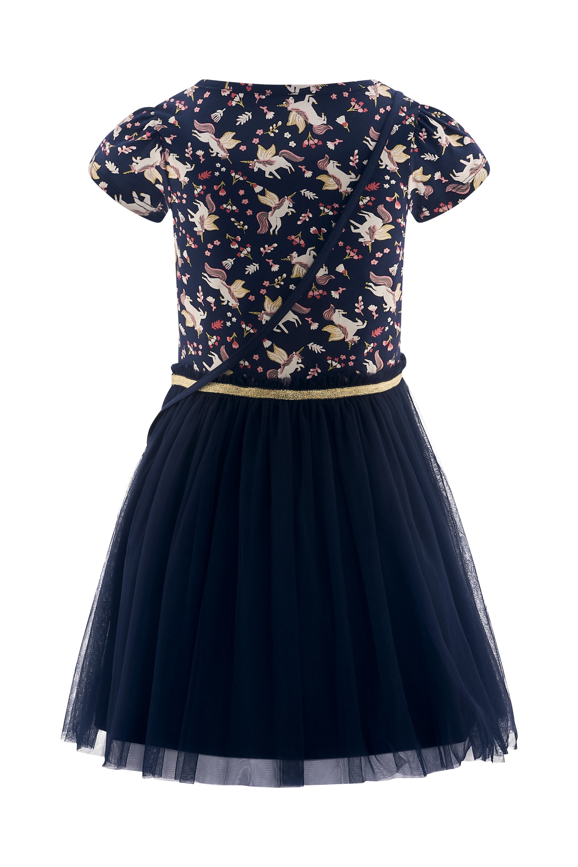 happy girls Sommerkleid Set, 2 tlg. tlg. mit aufgesetztem Tüllrock und abnehmbarer Umhängetasche