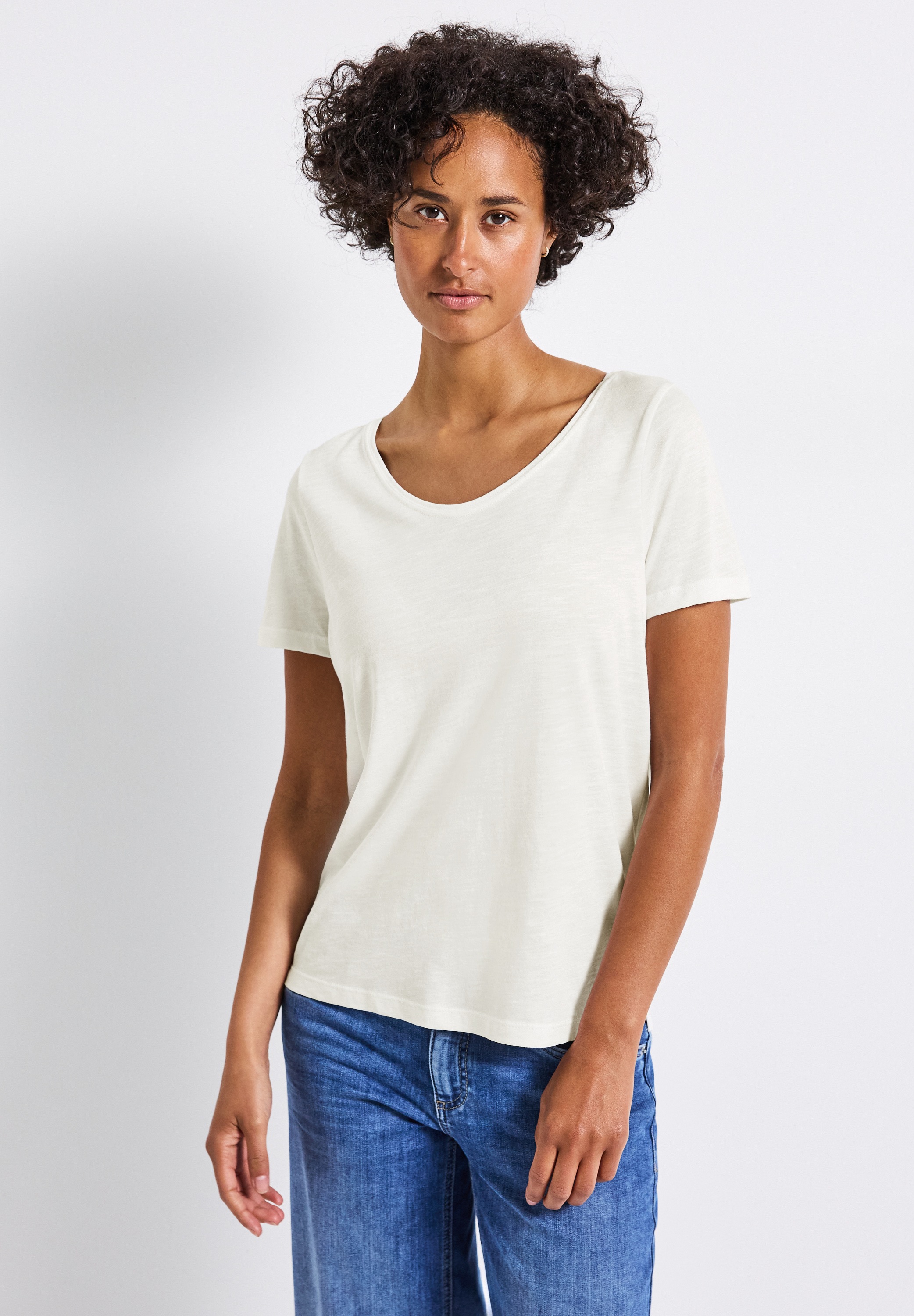 STREET ONE V-Shirt, im soften Baumwoll-Mix günstig online kaufen