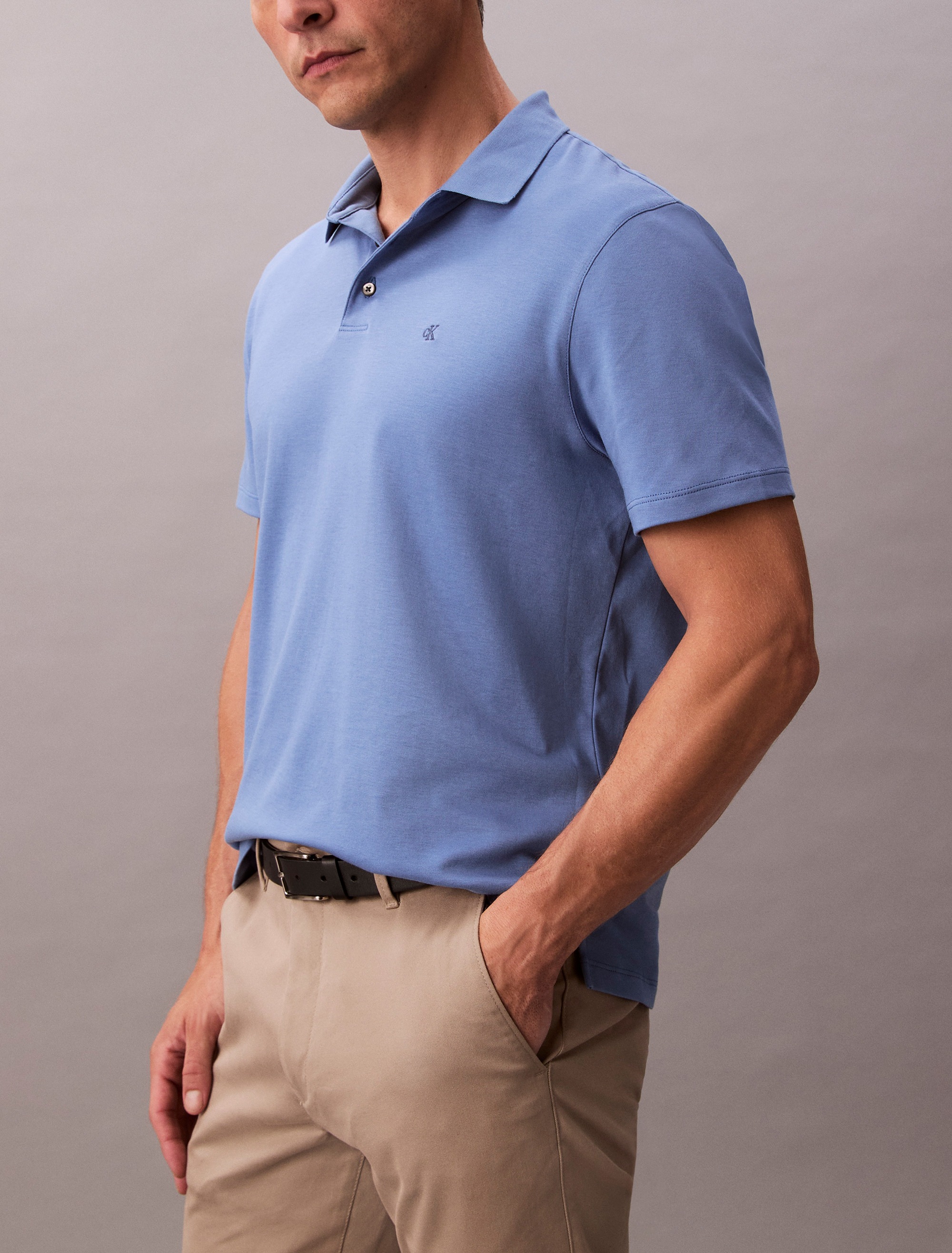 Calvin Klein Poloshirt "SS SUPIMA CHEST EMB POLO", Mit Rundhalsausschnitt günstig online kaufen