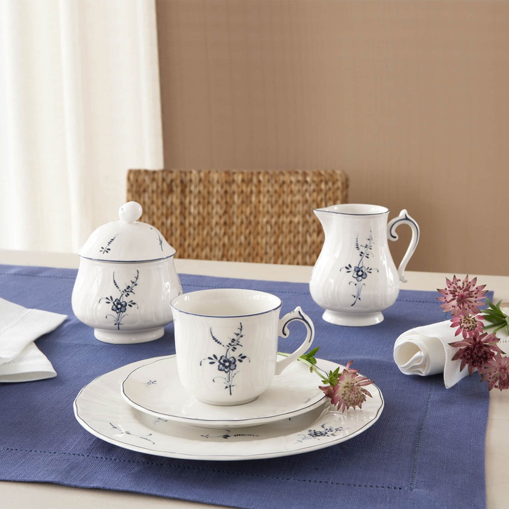 Villeroy & Boch Zuckerstreuer "Zuckerdose Vieux Luxembourg 270 ml weiß-blau günstig online kaufen