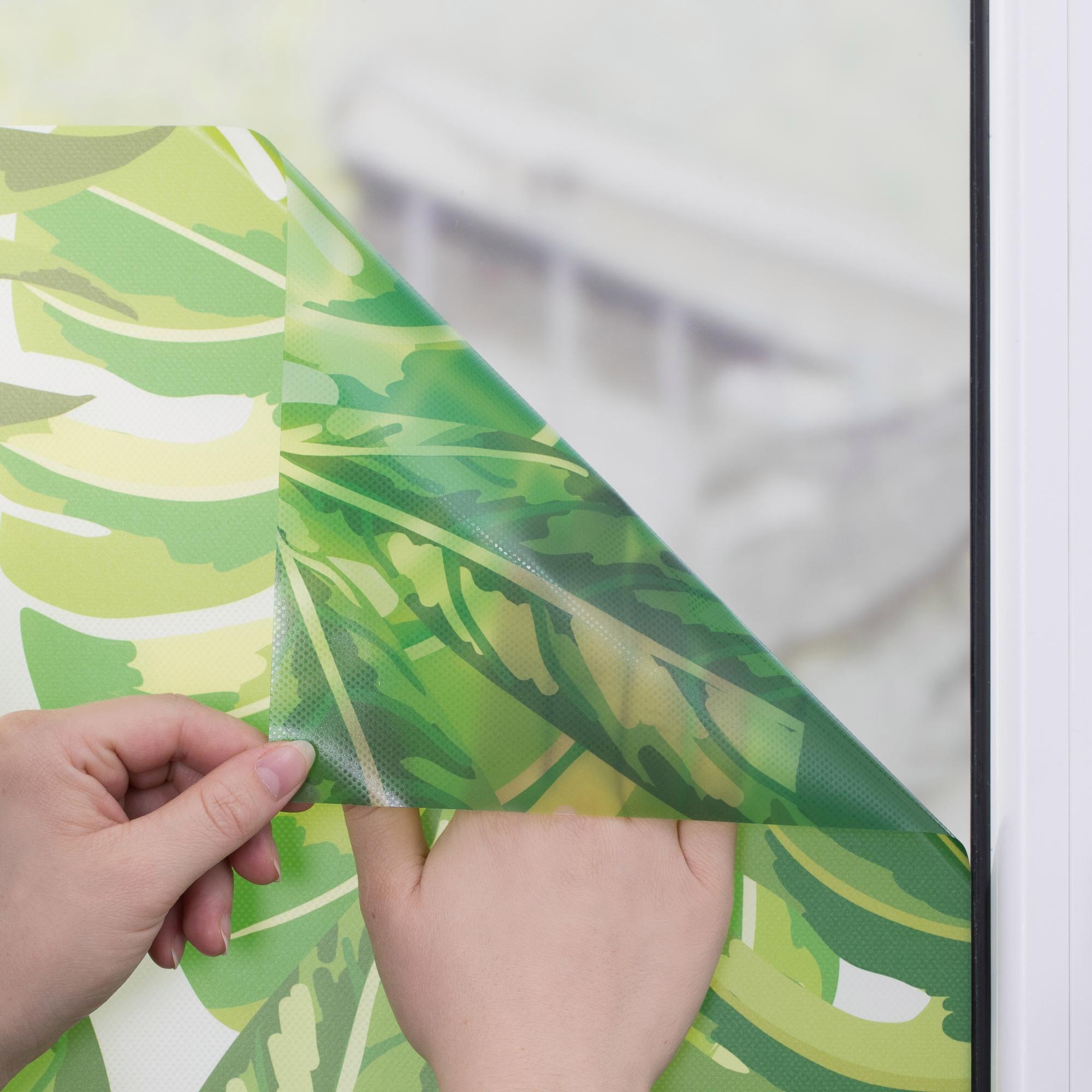 Fensterfolie selbstklebend, Sichtschutz, Märchenbaum - Bunt