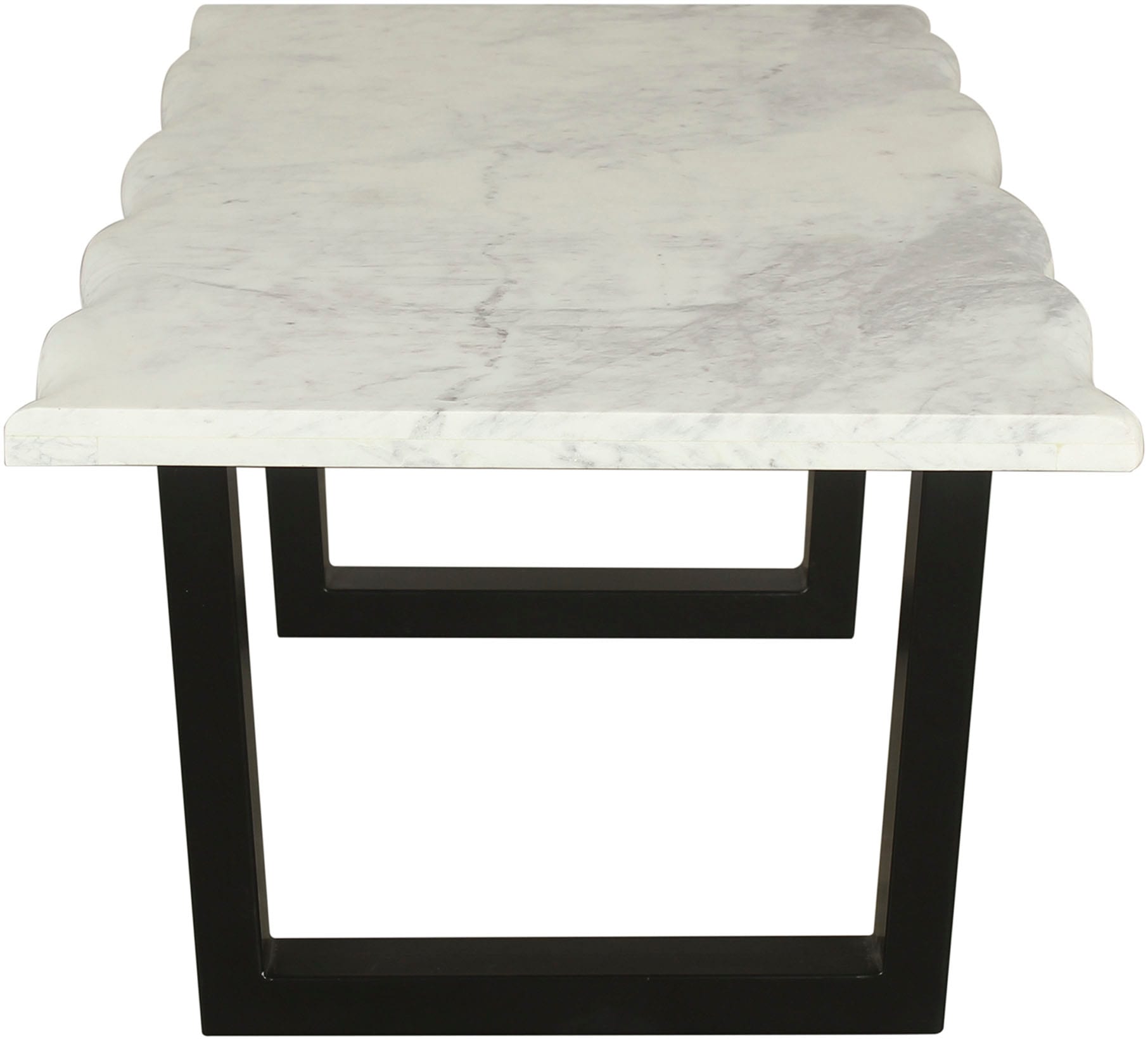 byLIVING Couchtisch »Stone«, (1 St.), aus echtem weißen Marmor mit natürlicher Wellenkante, 115x60cm