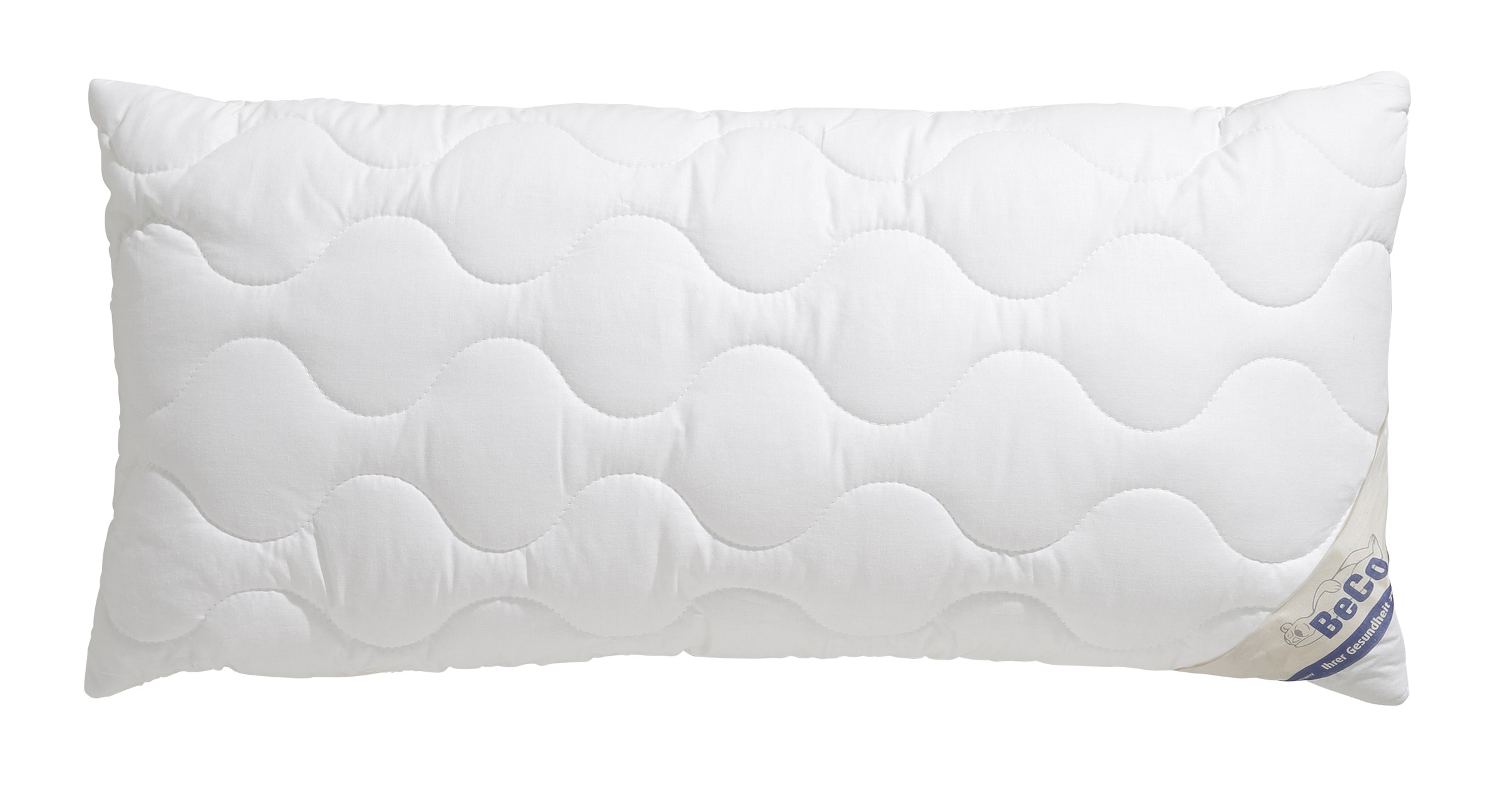 Beco Kunstfaserkopfkissen "Aerelle Blue Eco "GOLD", Kopfkissen-Bezug aus re günstig online kaufen