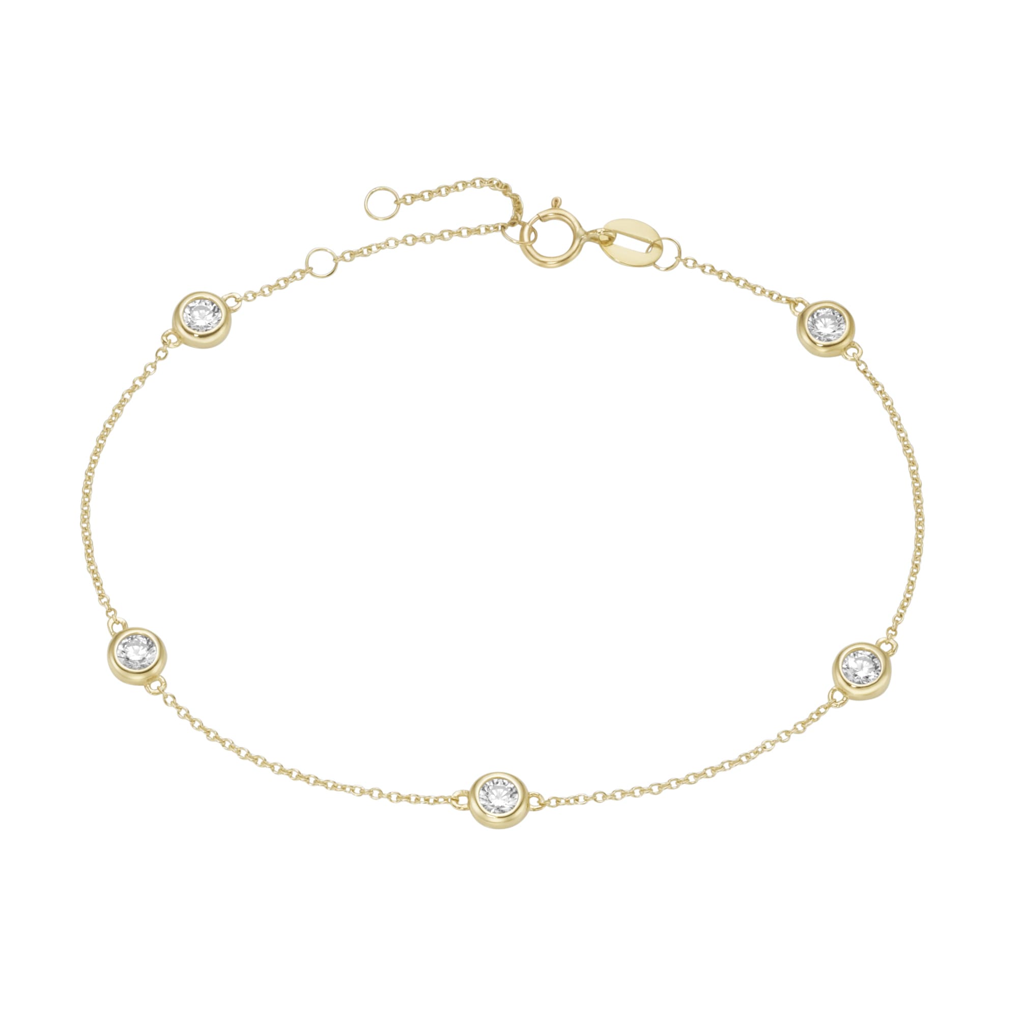 Luigi Merano Armband »Ankerkette mit Zirkonia, Gold 375« online kaufen |  BAUR