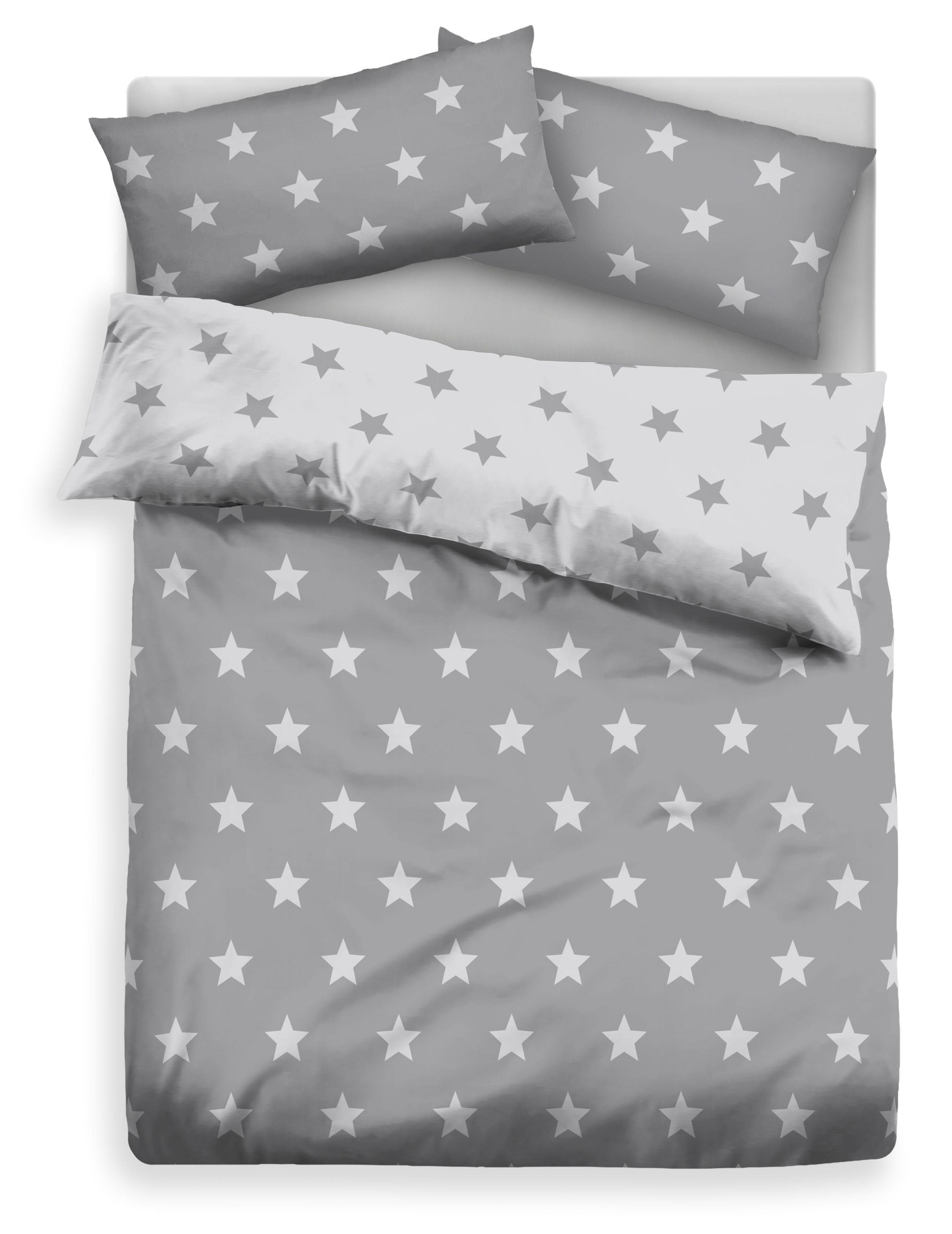 my home Wendebettwäsche "STELLA" 2 Stk. tlg. Bettwäsche mit Sternen, Weihna günstig online kaufen