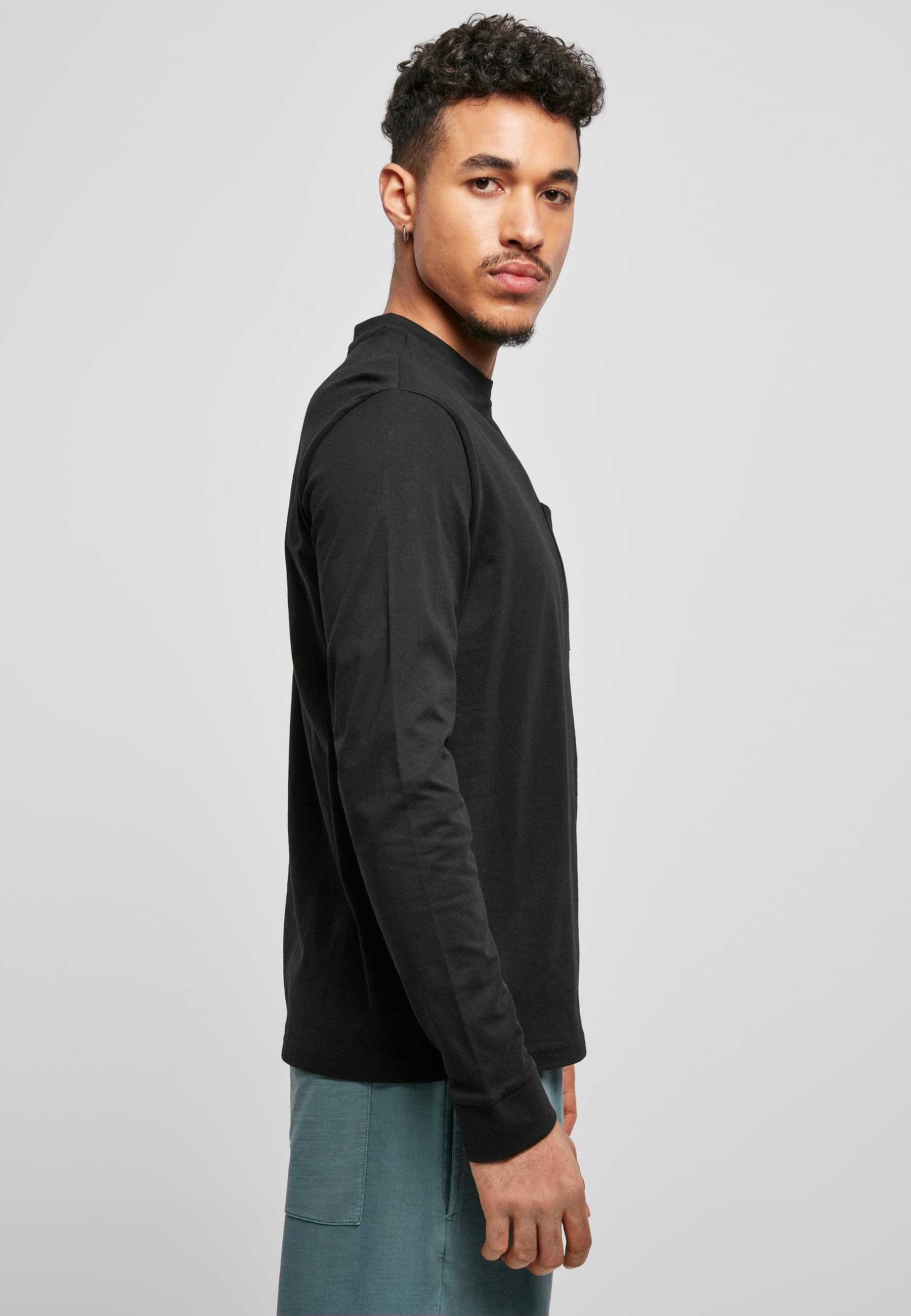 URBAN CLASSICS Longsleeve »Urban Classics Herren Organic Basic Pocket LS«, (1 tlg.)