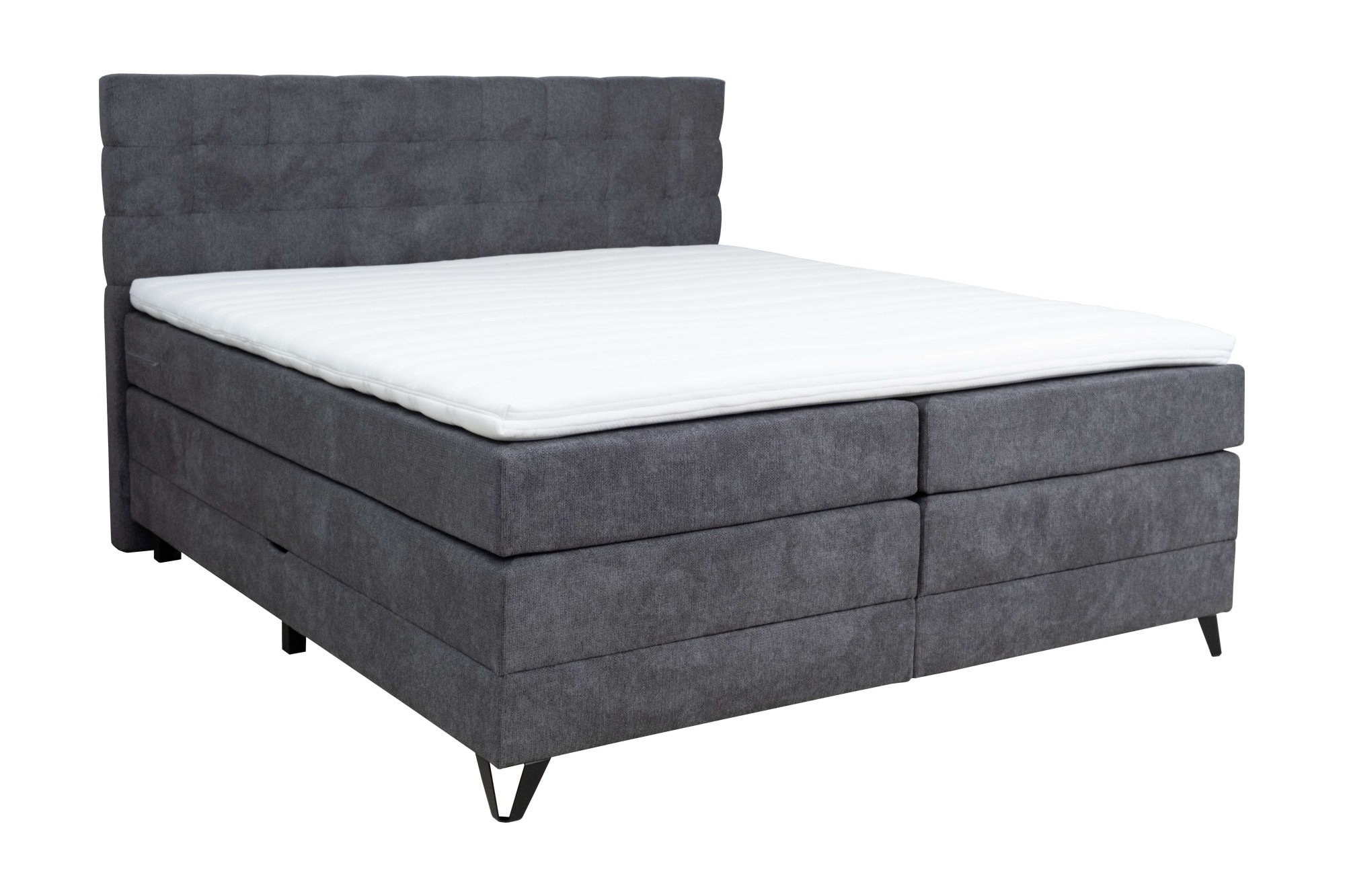 Home affaire Boxspringbett »Ilona, Doppel- & Polsterbett, Federkernbett, Komfortbett, 160 & 180 cm« inkl. 6 cm Topper, zwei Bettkästen, Taschen-Federkernmatratze in H3