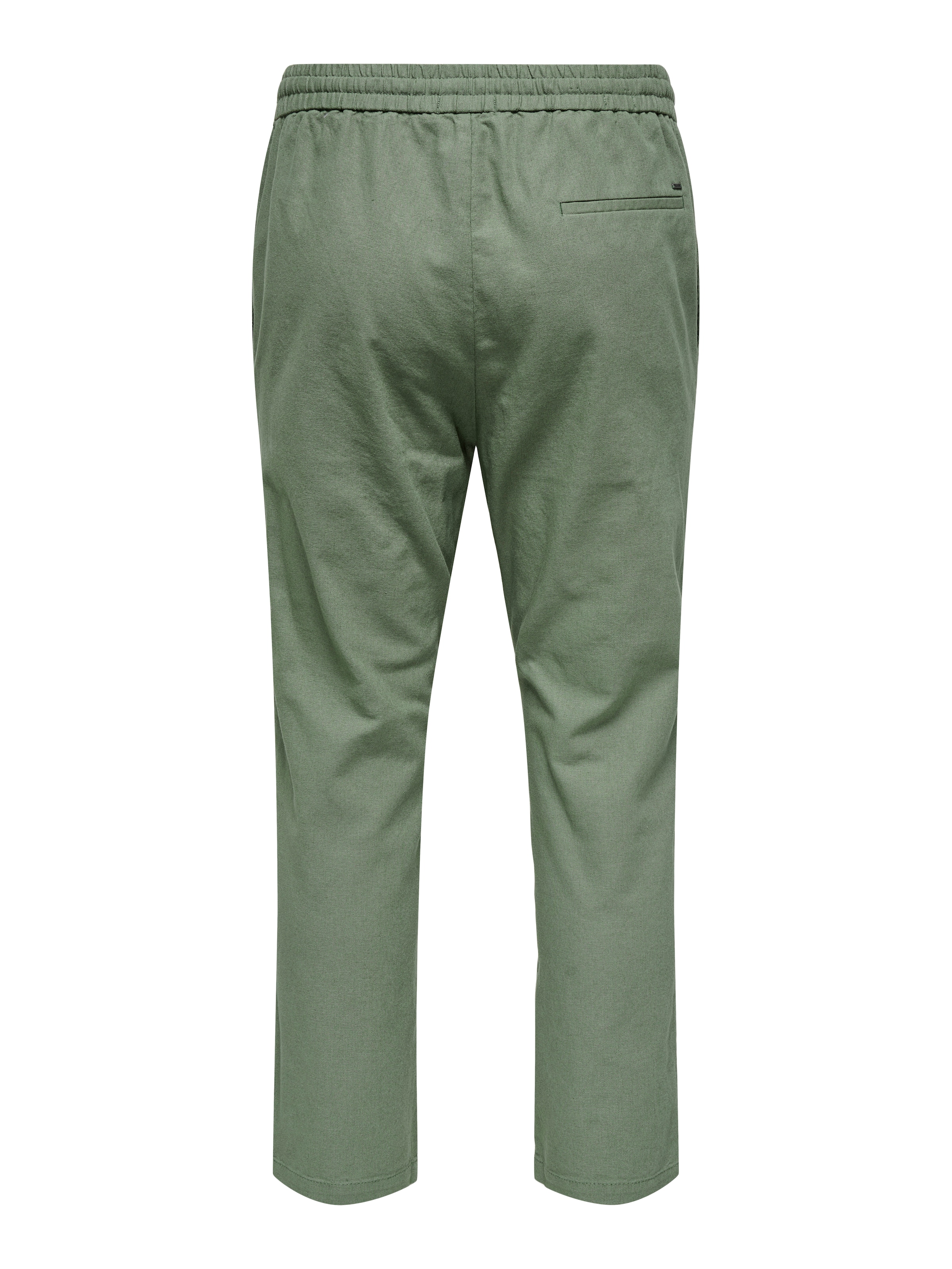 ONLY & SONS Schlupfhose »ONSLINUS CROP 0007 COT LIN PNT NOOS«  Baumwolle mit Leinen, Gummizug und Kordel