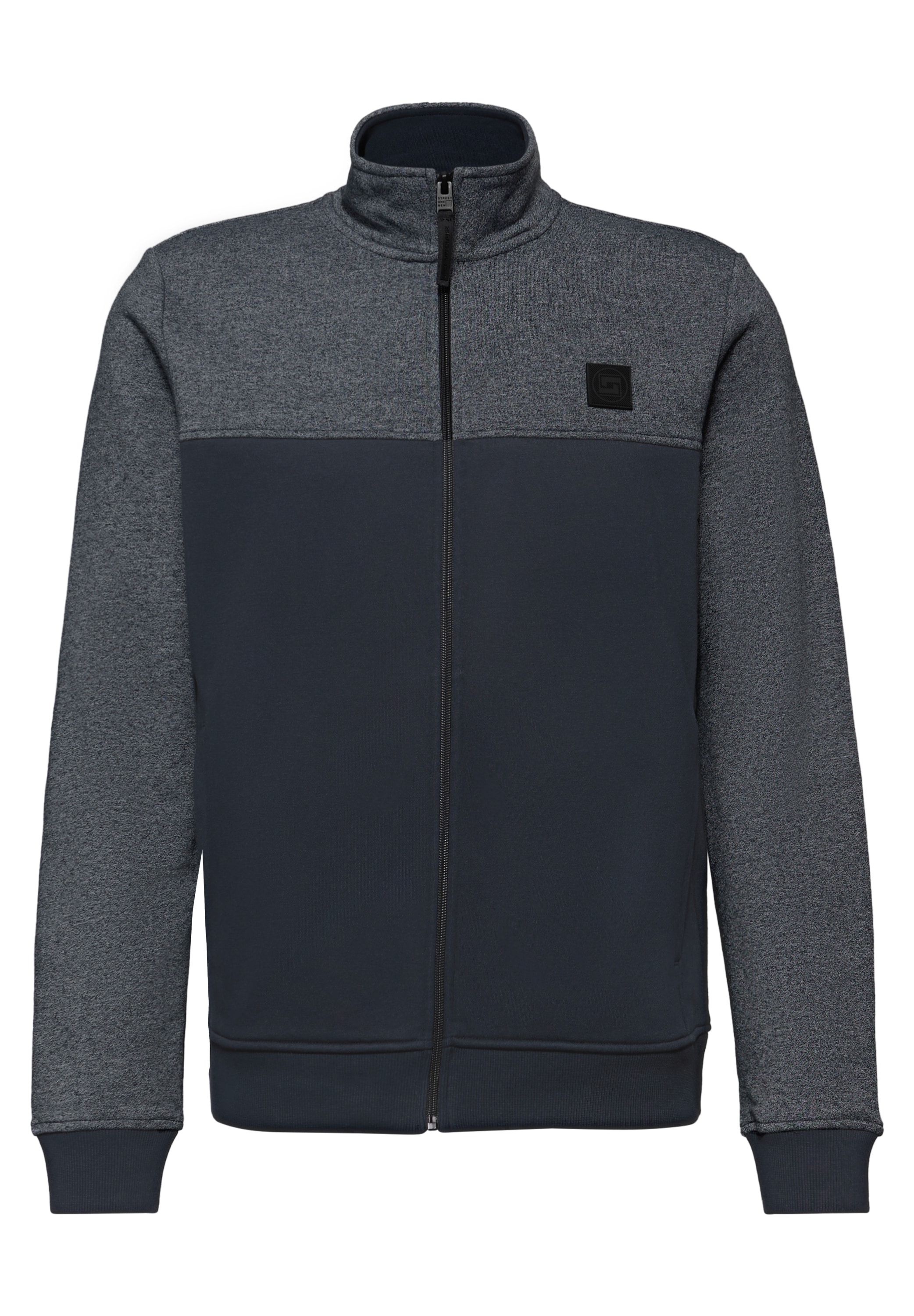 STREET ONE MEN Sweatjacke mit Stehkragen
