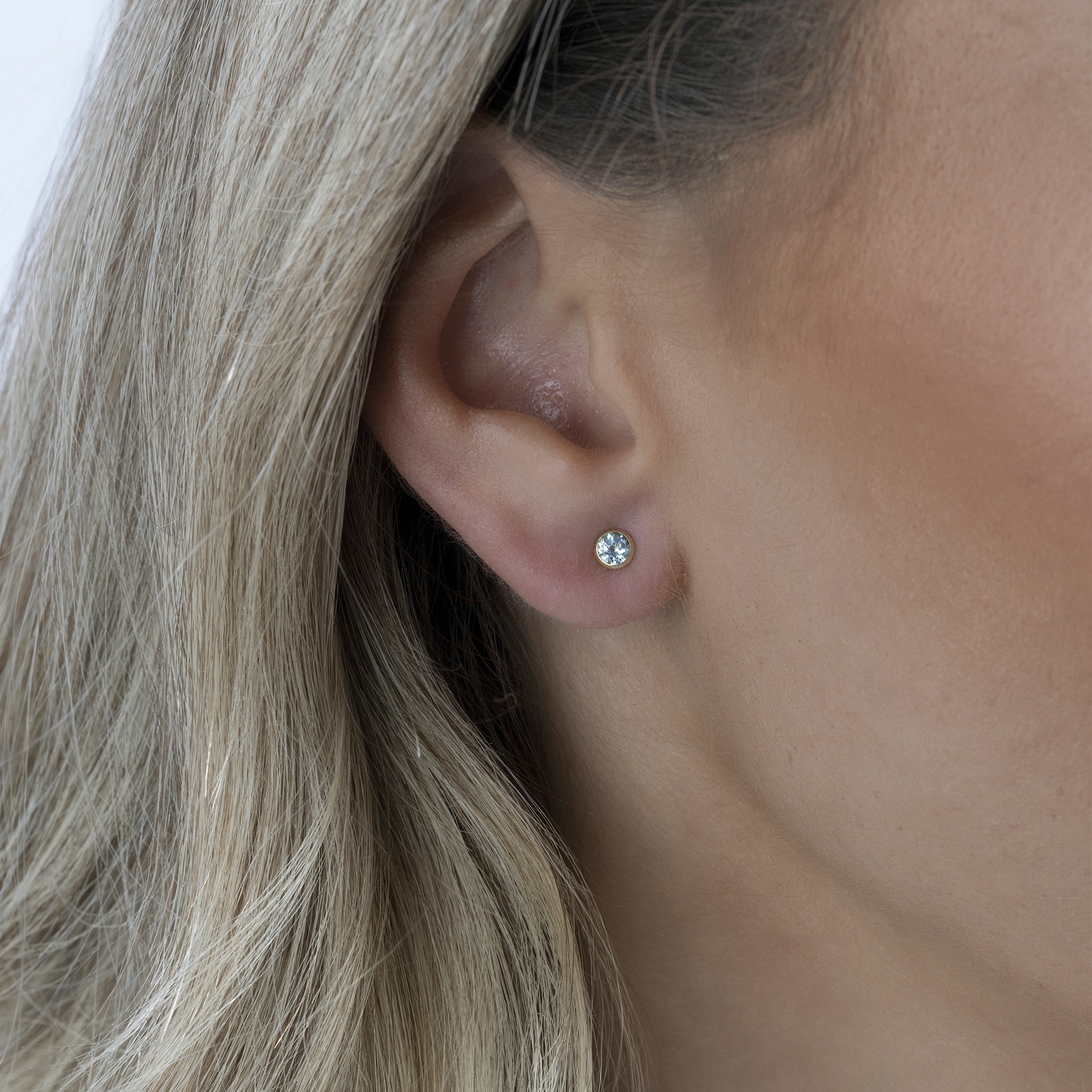 Vivance Paar Ohrstecker »585/- Gelbgold Blautopas«