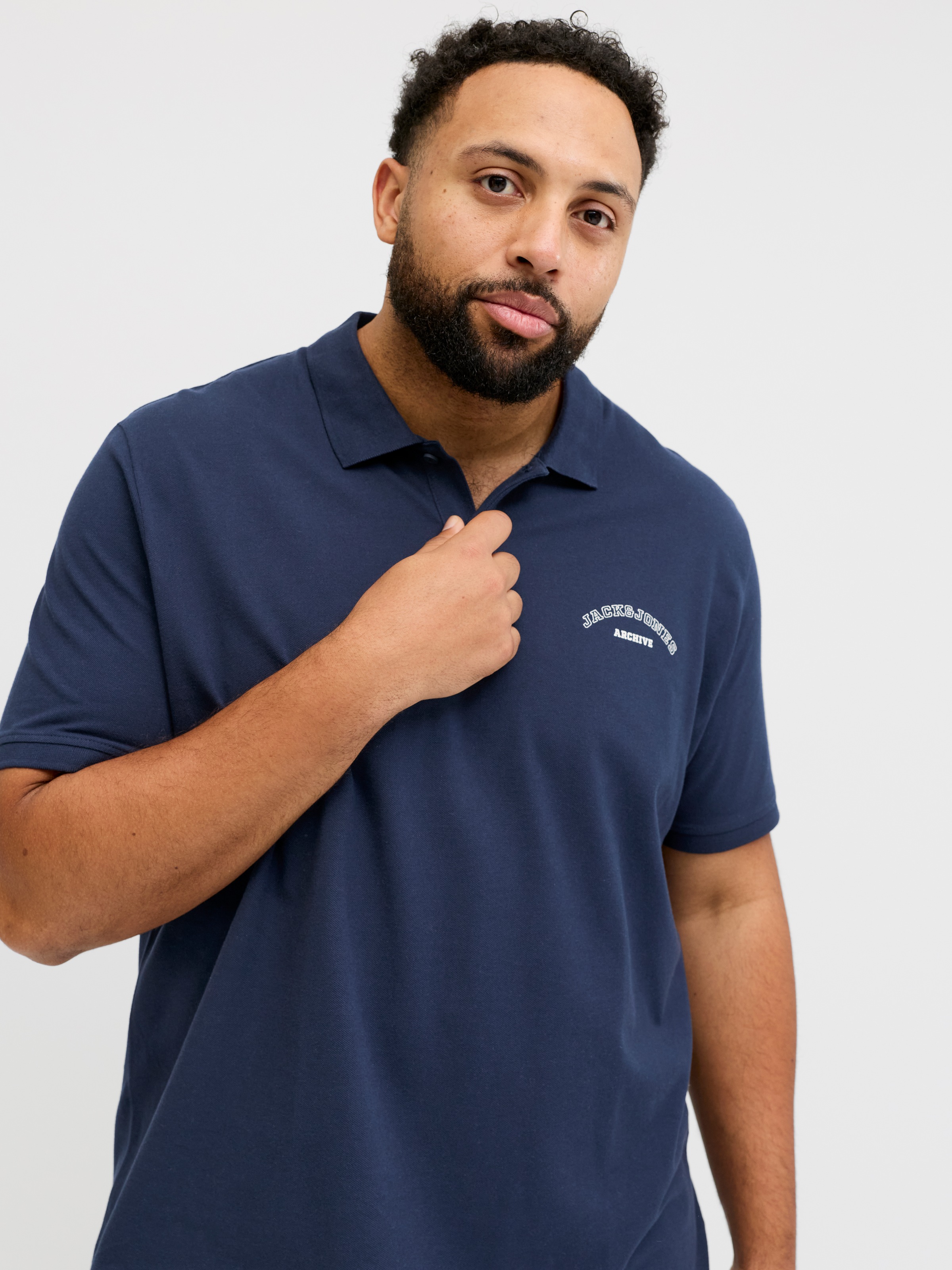 Thumbnail - Jack & Jones PlusSize Poloshirt "JJCOLLEGE LOGO POLO SS PLS"