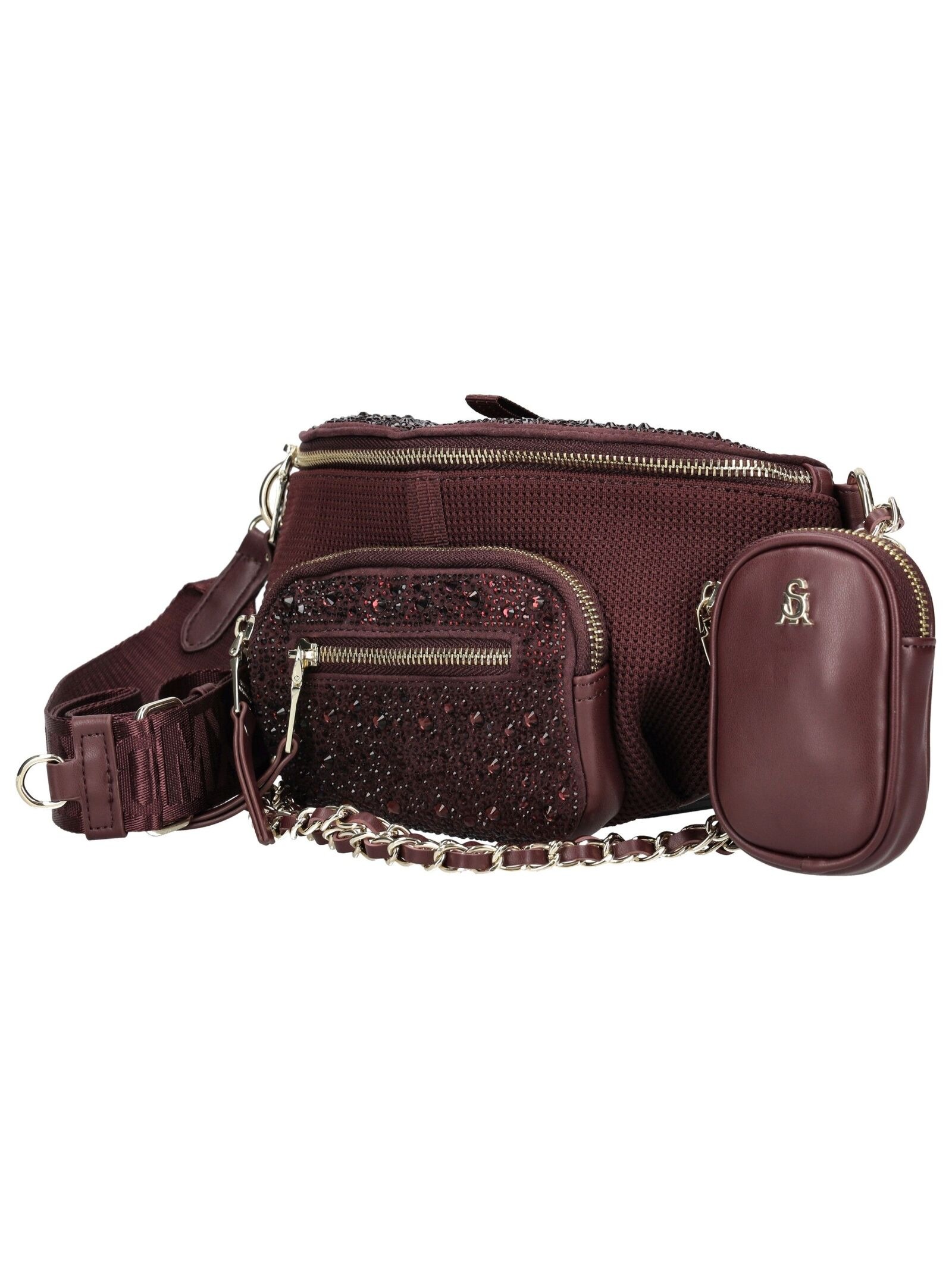 Henkeltasche STEVE MADDEN "STEVE MADDEN Taschen Lederimitat/Textil", Damen, Gr. onesize, cherry, Lederimitat, Taschen 3
