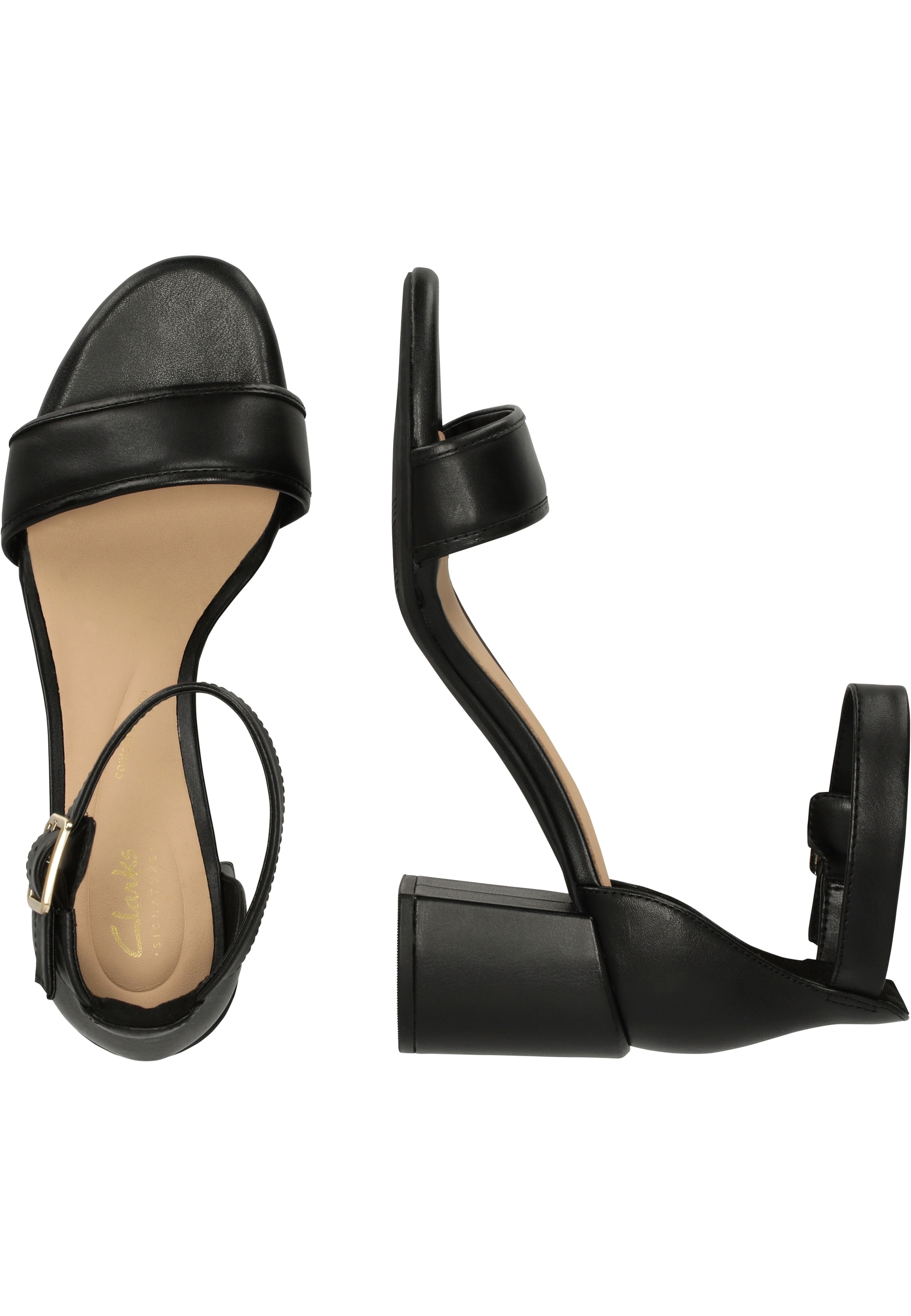 Clarks Sandale »Ezoria Mae«, mit raffinierter ausgestellter Ferse