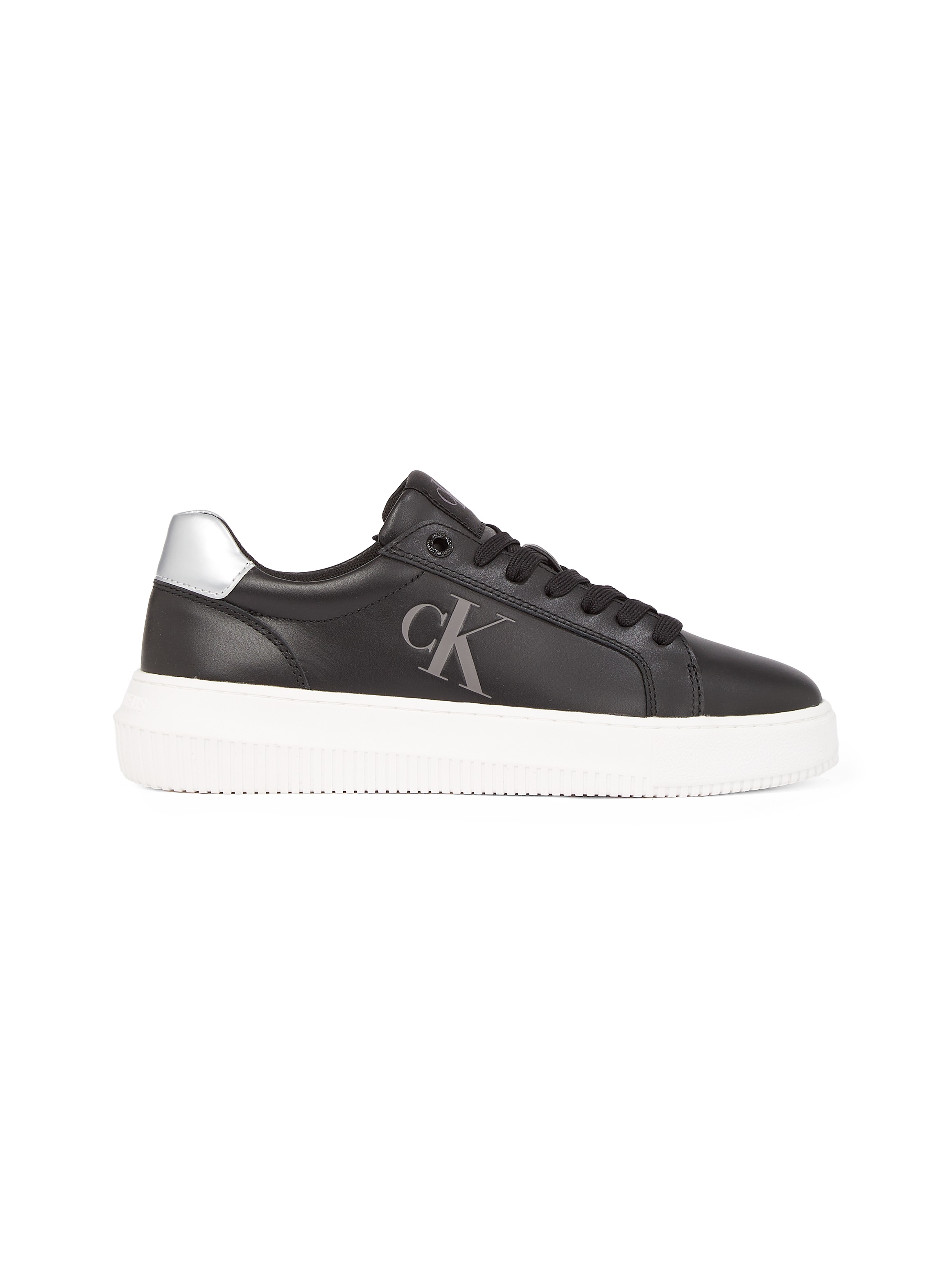 Calvin Klein Jeans Plateausneaker »CHUNKY CUPSOLE LACEUP LTH«, Halbschuh, Freizeitschuh, Schnürschuh mit seitlichem CK-Logo