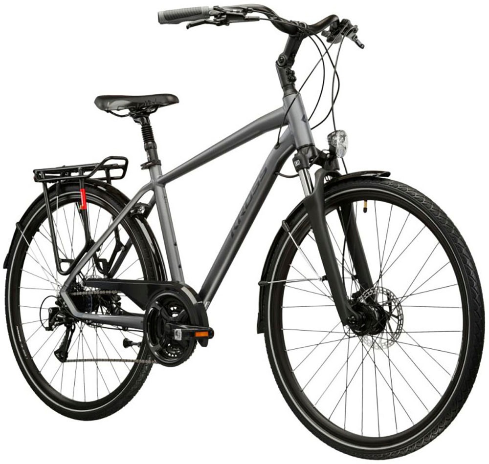 Kross Trekkingrad »Herren-Trekkingrad 28" Trans 4.0 Grau 24 Gänge« 24 Gang Shimano ACERA M3020 Schaltwerk Kettenschaltung