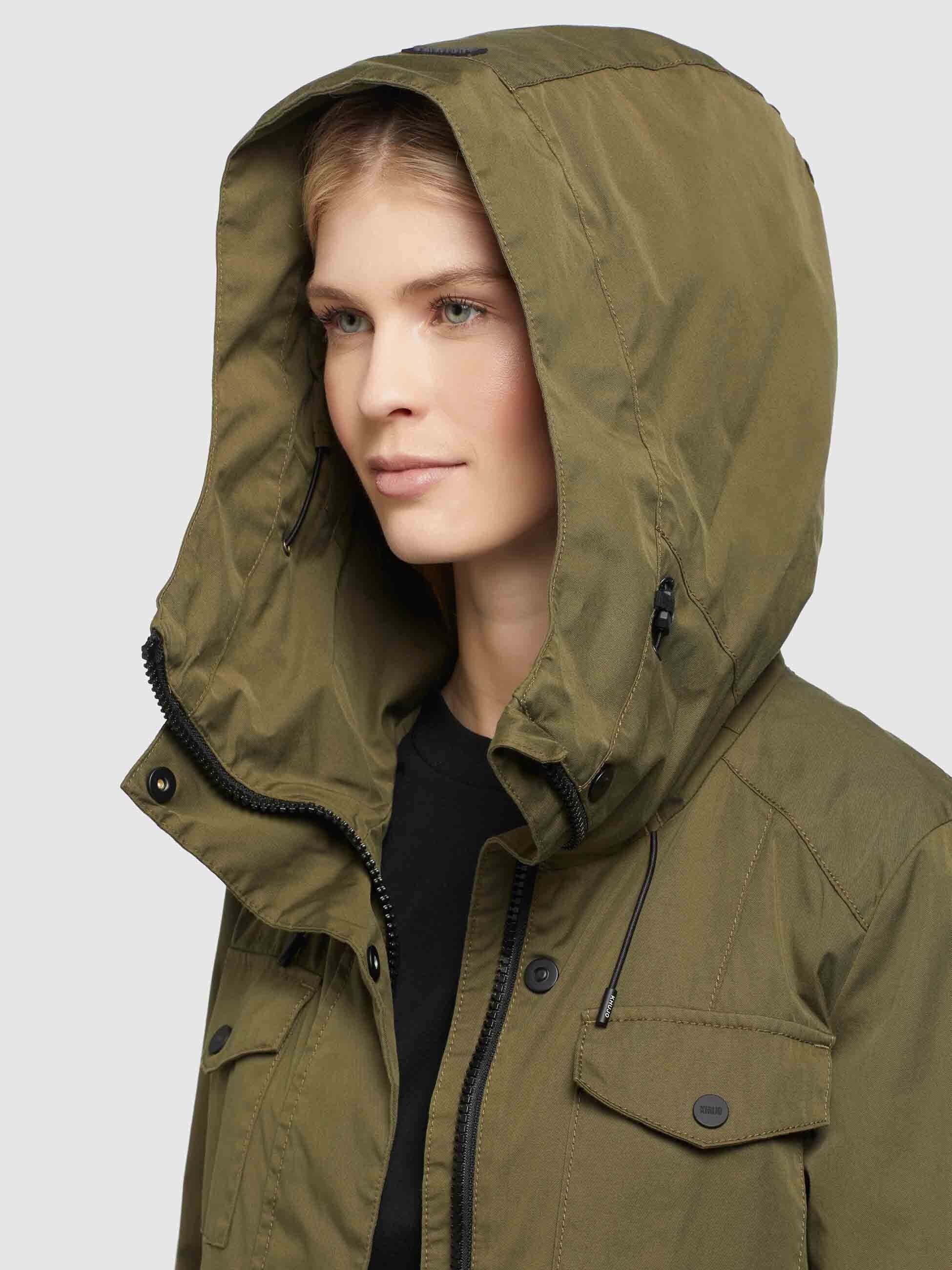 khujo Military-Jacke »ELST«, (1 St.), mit Kapuze, mit hoch schließender Kapuze