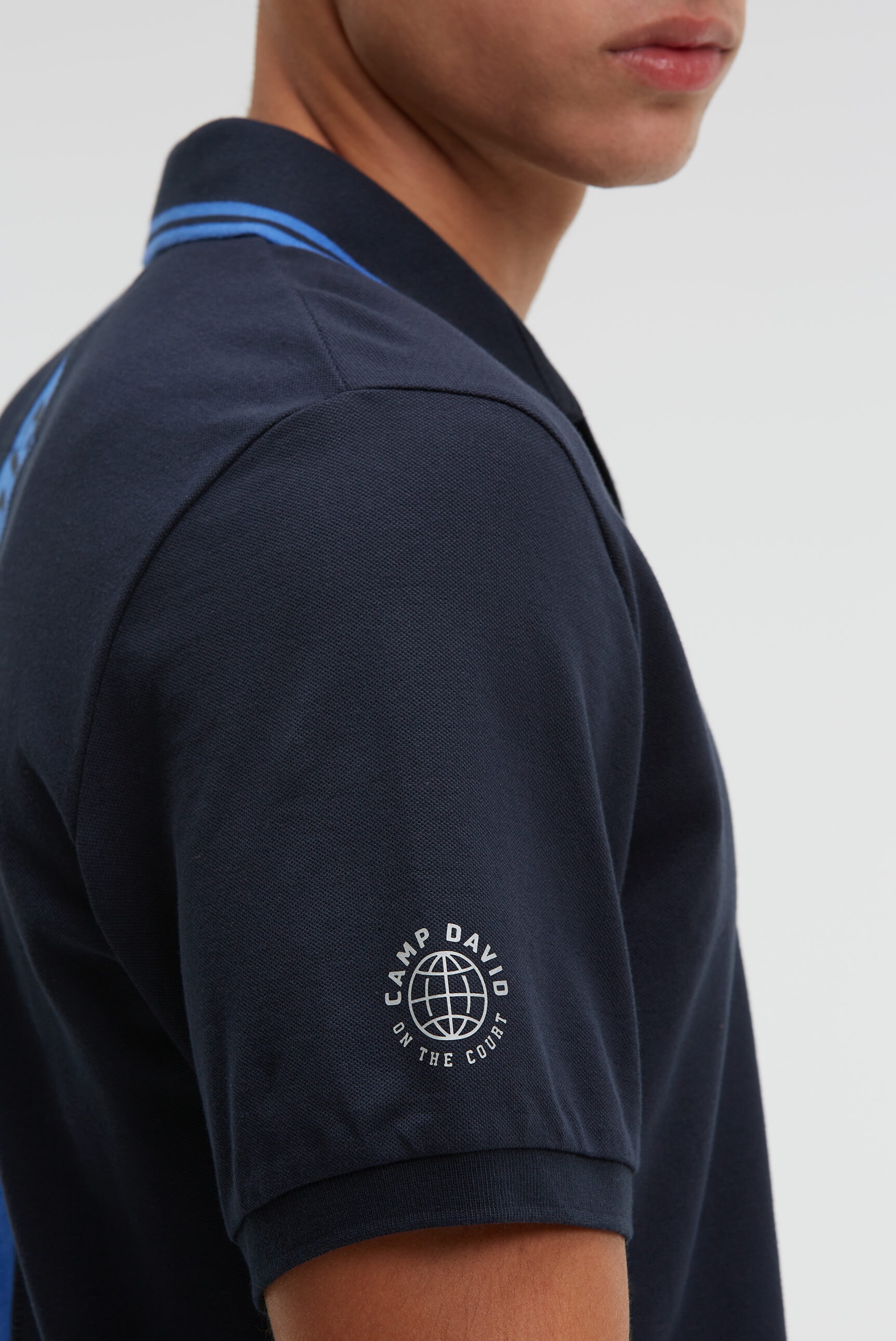 CAMP DAVID Poloshirt mit reflektierenden Details