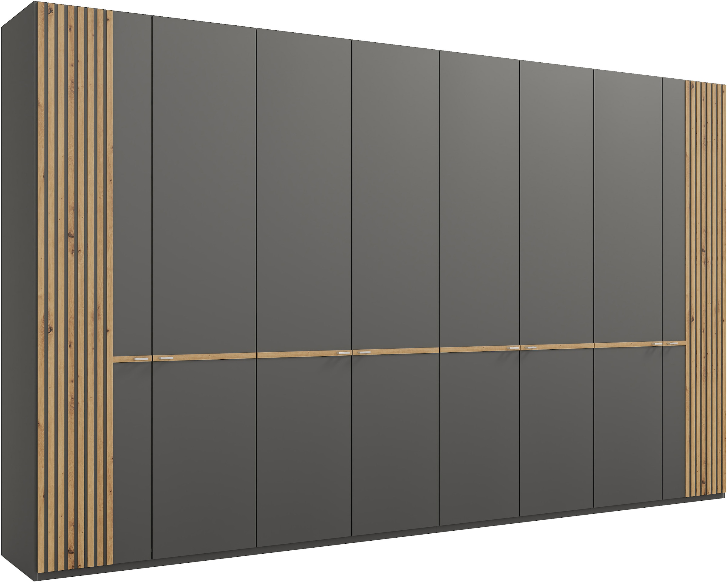 Musterring Kleiderschrank "Isabelle" Lamellen in Eiche, Griffe in silber, verschiedene Größen und Farben
