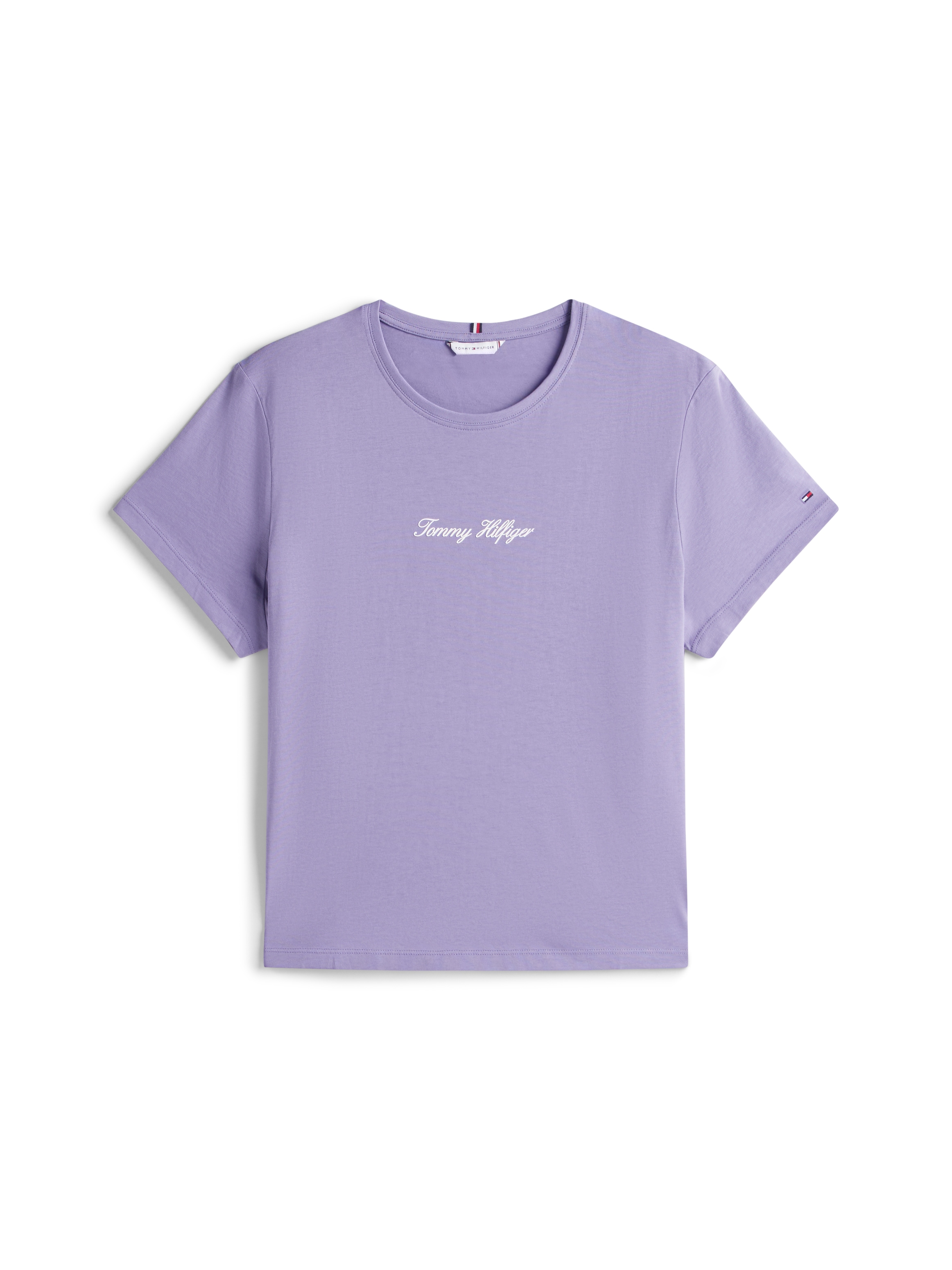 Tommy Hilfiger Curve Kurzarmshirt »CRV CLASSIC SCRIPT REG SS TEE«, in großen Größen
