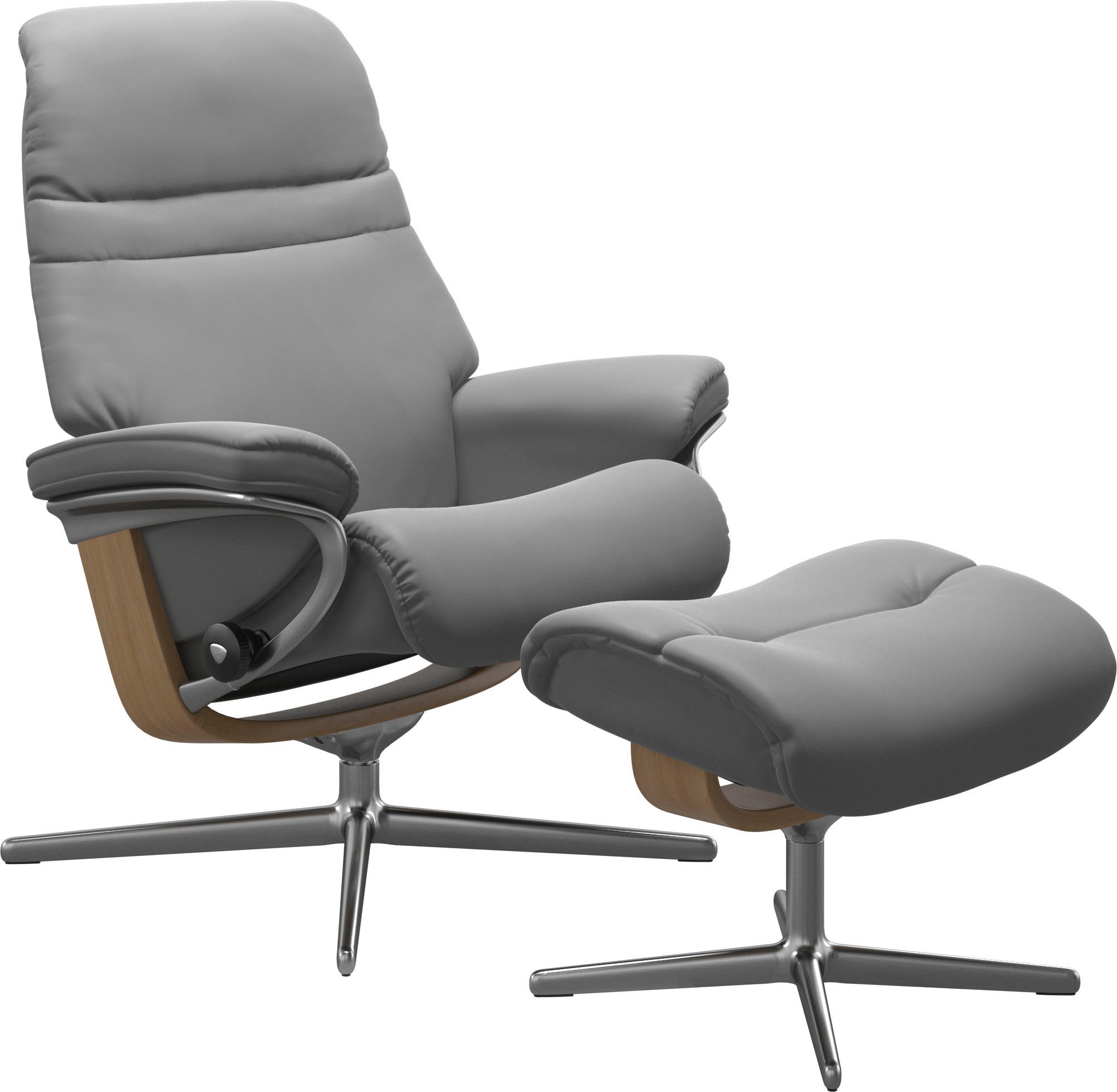 Stressless® Fußhocker »Sunrise«, mit Cross Base, Größe S, M & L, Holzakzent Eiche
