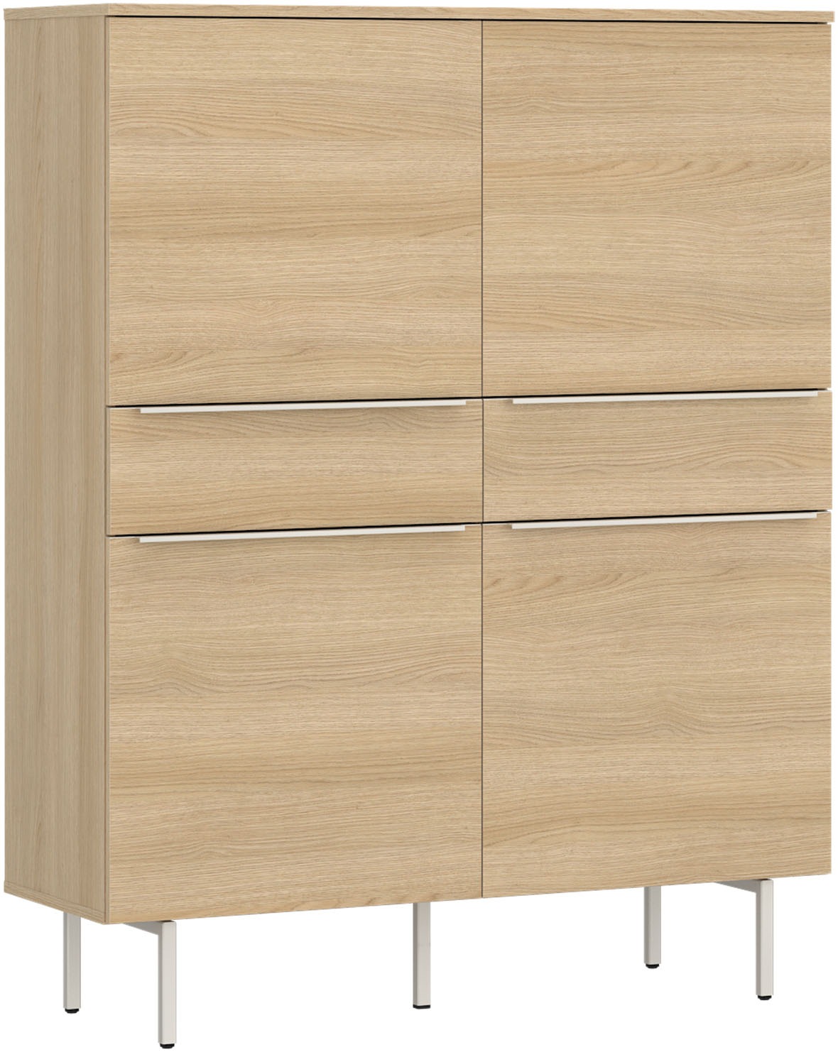 TOM TAILOR HOME Hochkommode Highboard, Breite 110 cm,4 Türen,2 Schubladen, viel Stauraum