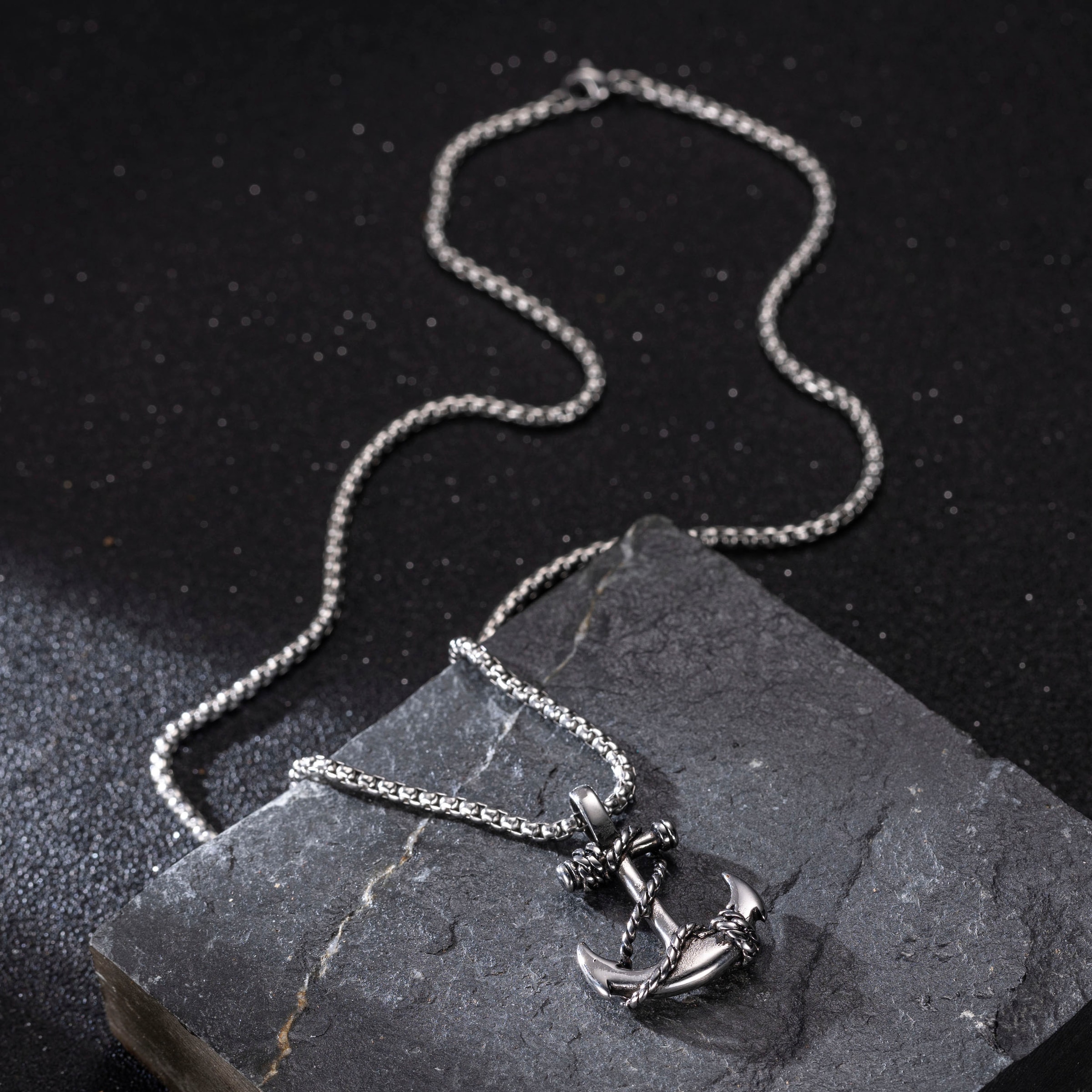 Firetti Kette mit Anhänger »Schmuck Geschenk Edelstahl Halsschmuck Halskette Venezianerkette Anker«