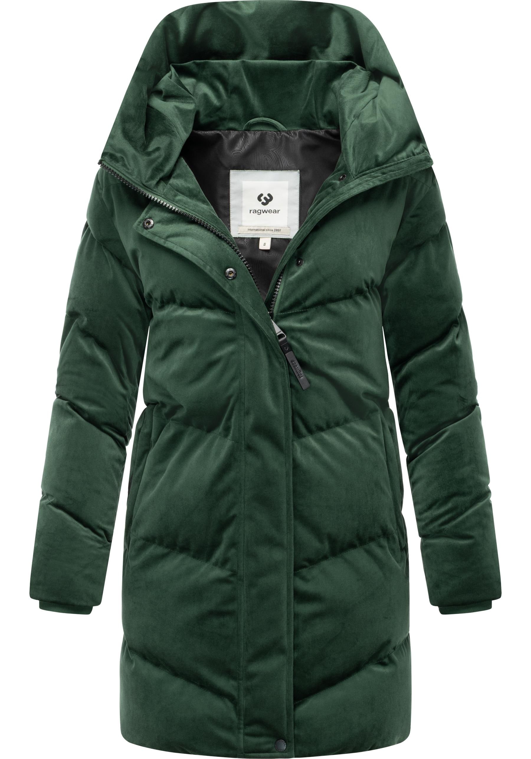 Ragwear Kurzmantel »Avelin Velvet YOUMODO«, Gesteppter Wintermantel aus kuscheligem Samt-Material